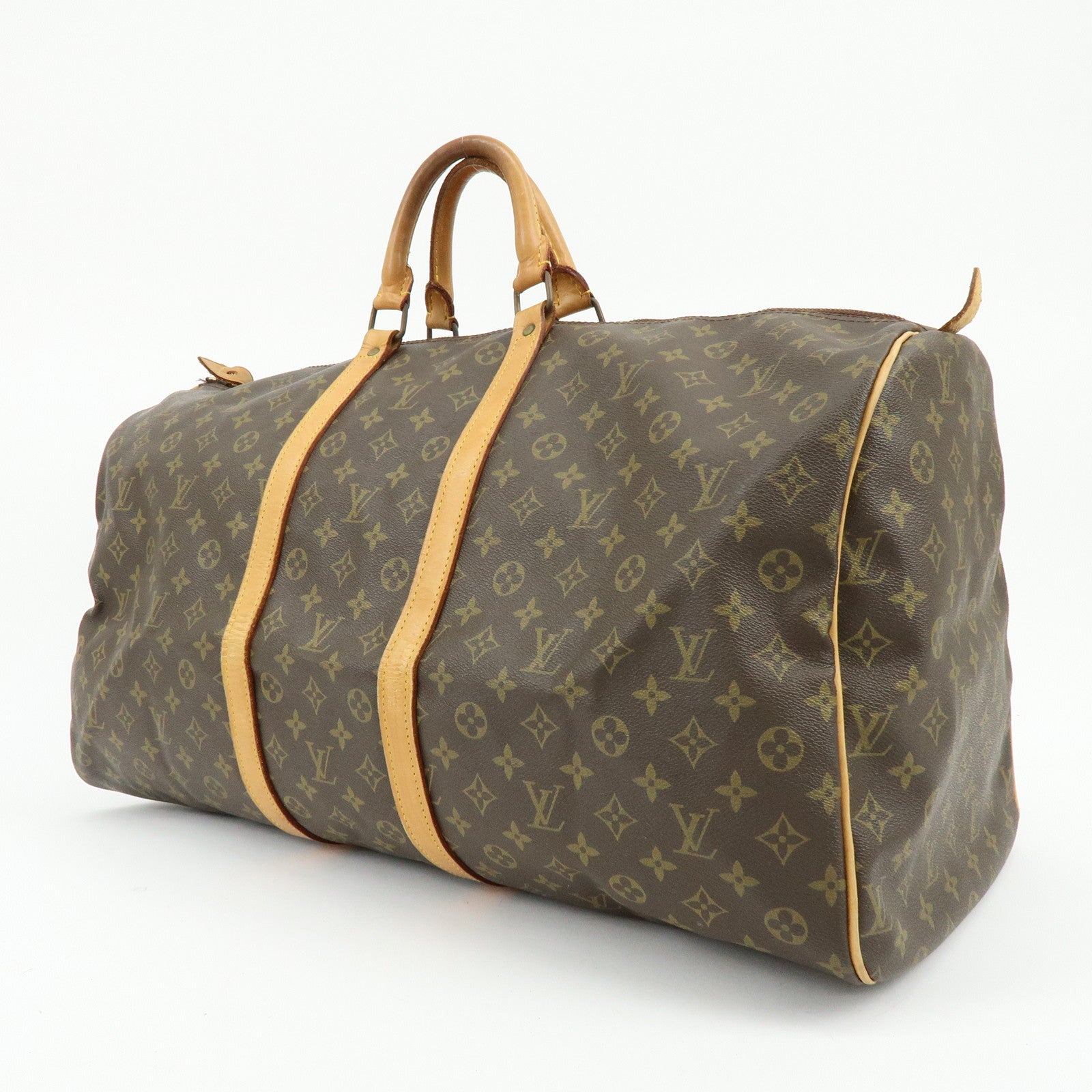 Louis Vuitton Monogram Keep All 60 Boston Bag Brown M41422