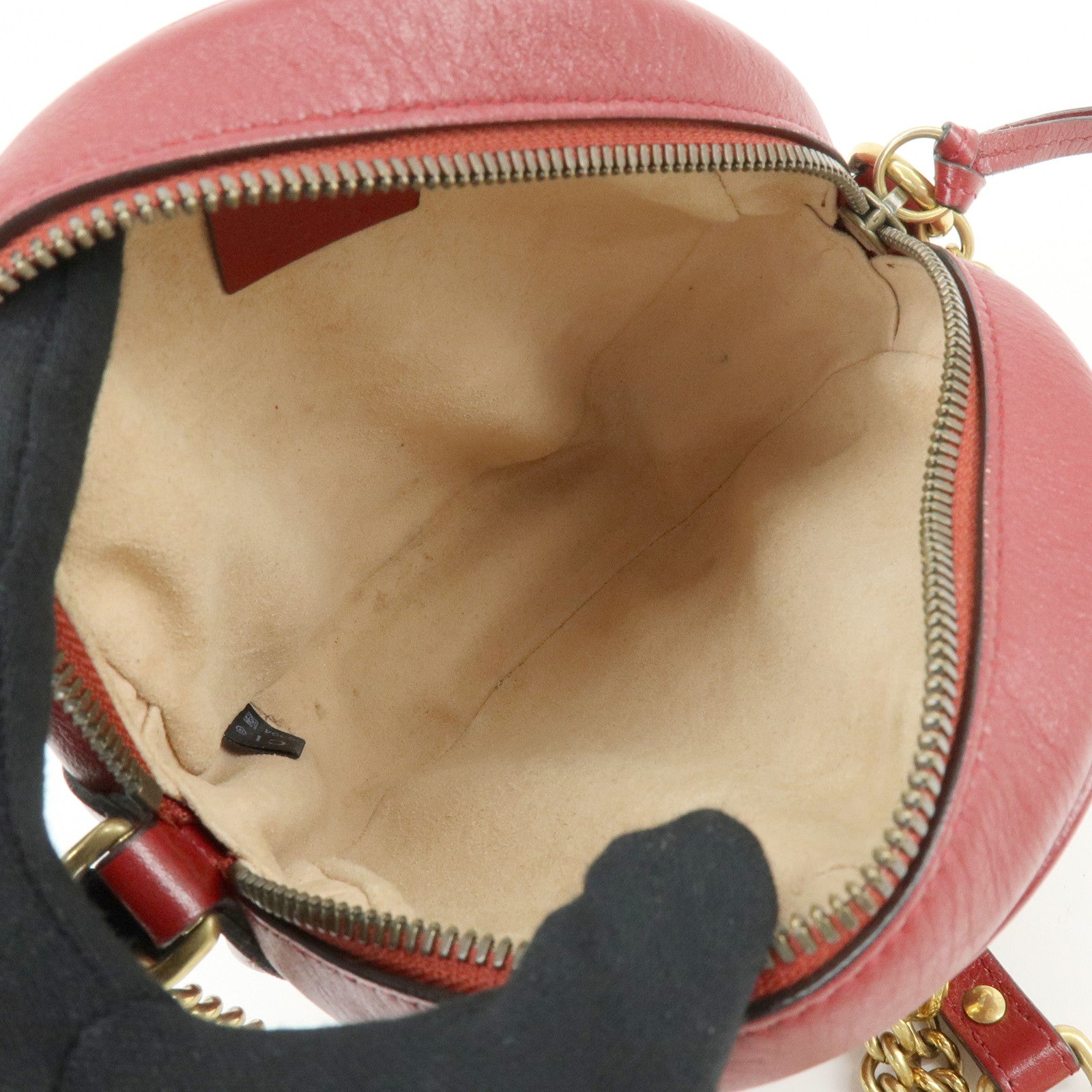 GUCCI GG Marmont Chevron Leather Chain Shoulder Bag Heart 550154