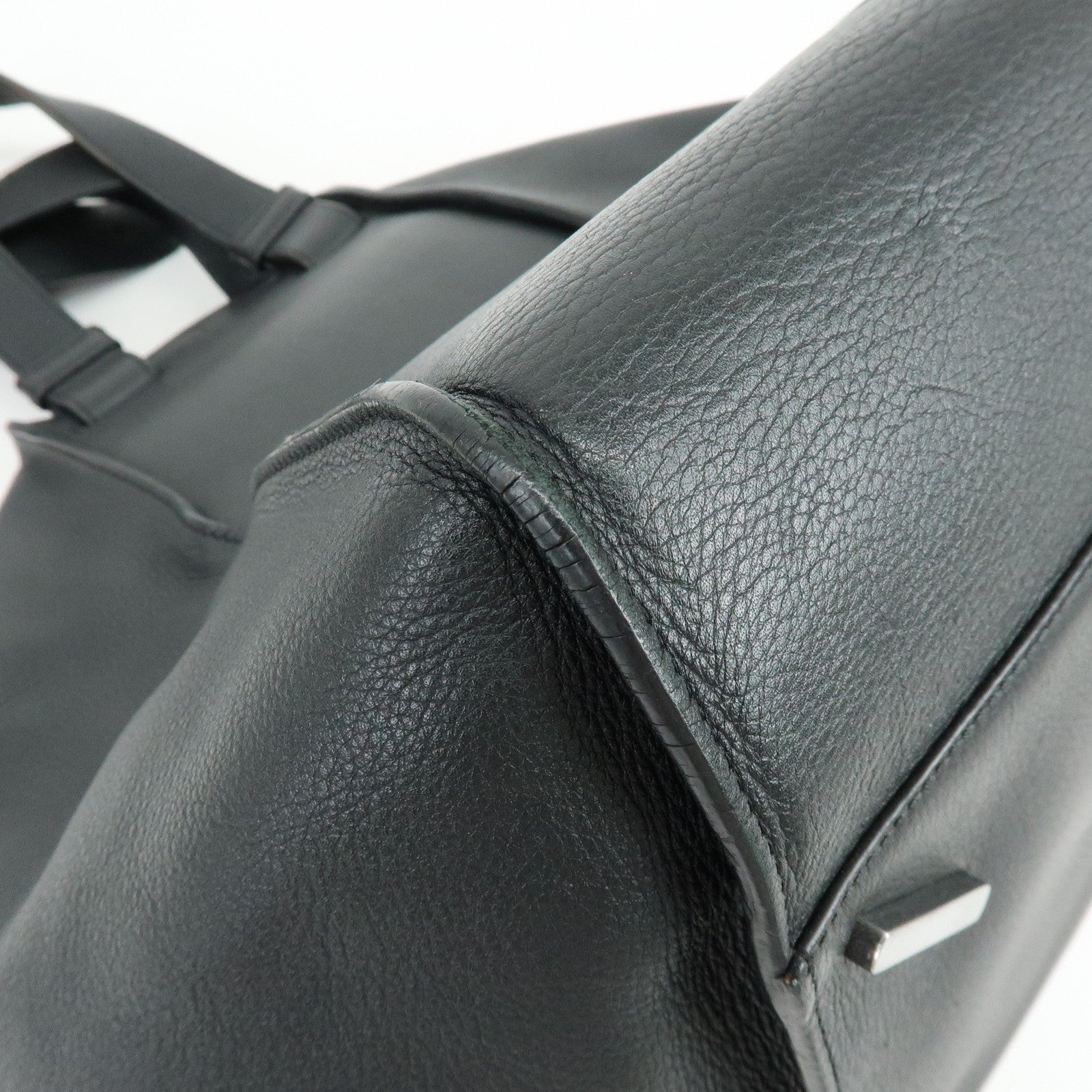 LOEWE Anagram Hammock Medium Leather Shoulder Crossbody Bag Black