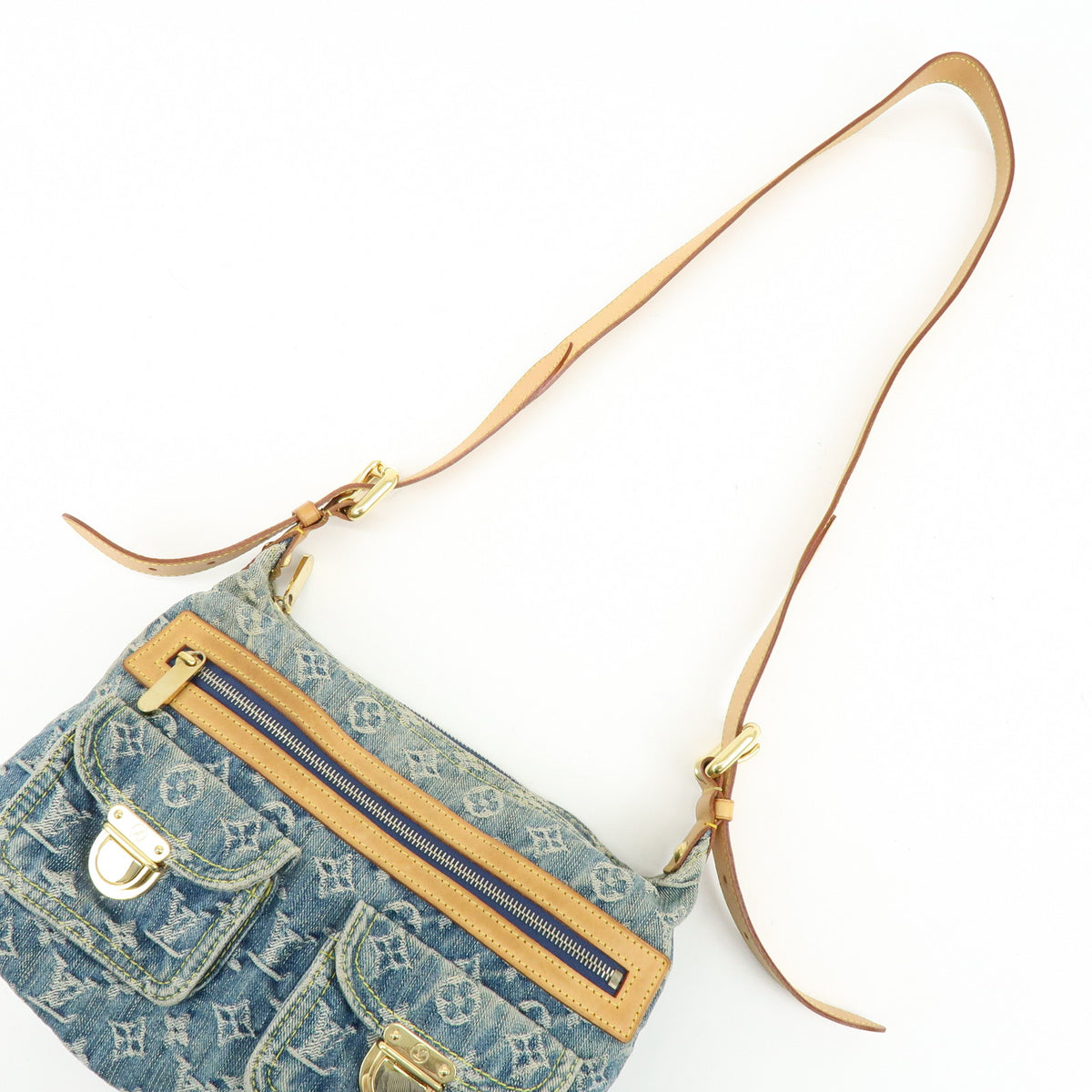 Louis Vuitton Monogram Denim Baggy PM 2Way Bag Shoulder Bag M95049