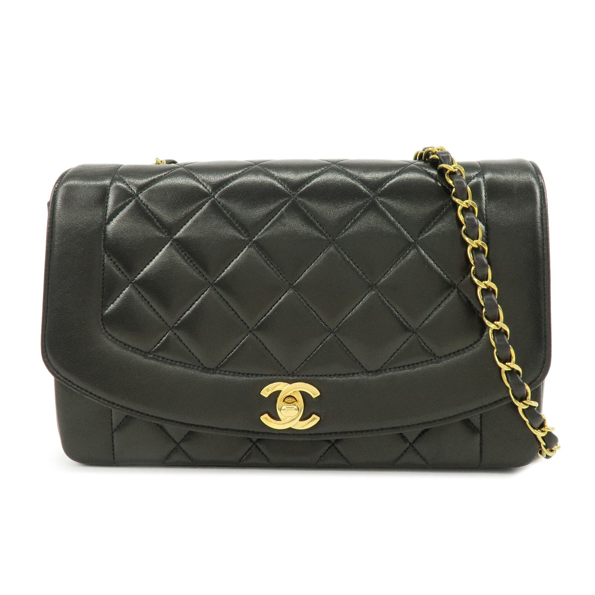 CHANEL Matelasse Timeless Classic Diana 25 Chain Shoulder Bag A01165
