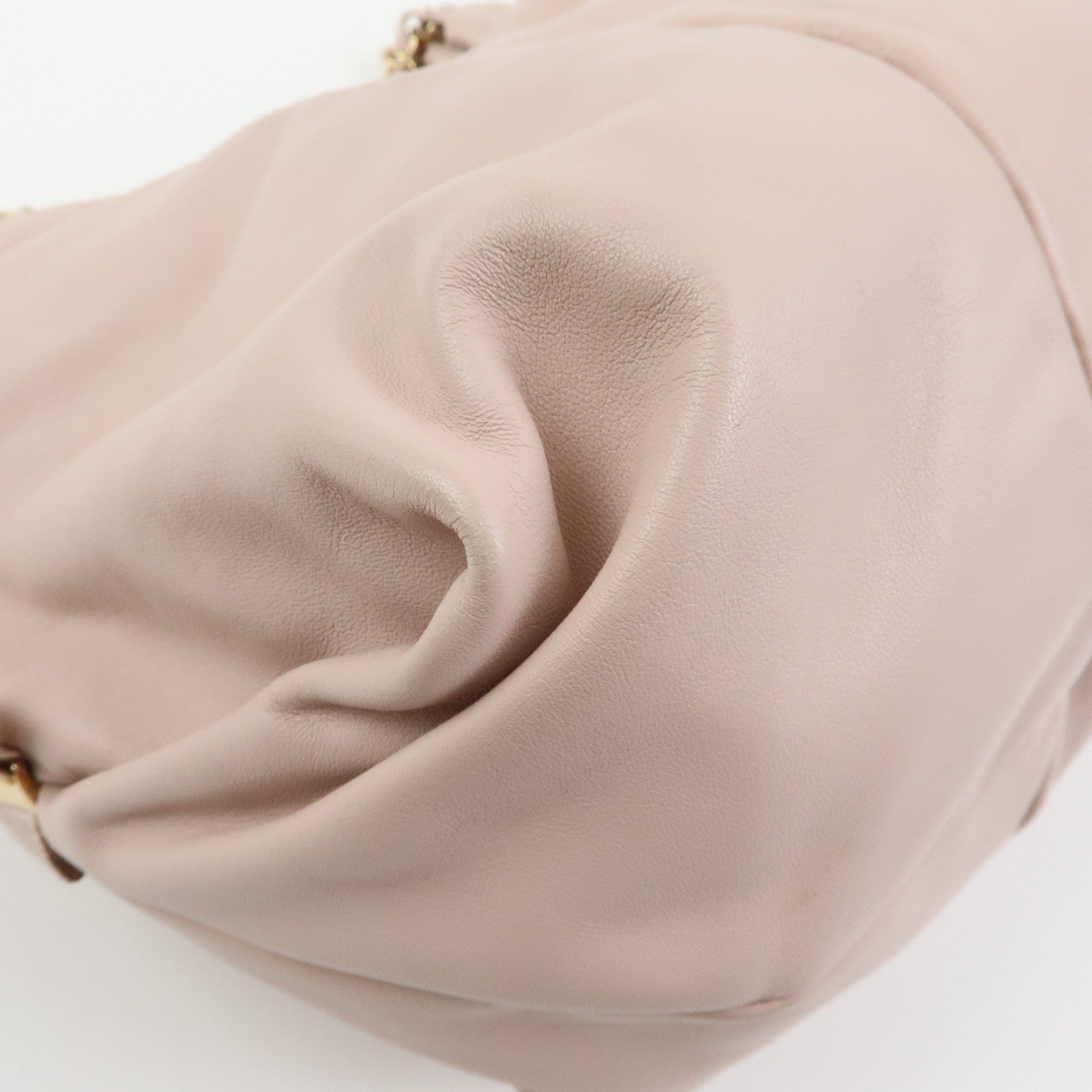 Ferragamo Vara Ribbon Leather Chain Shoulder Bag  Pink