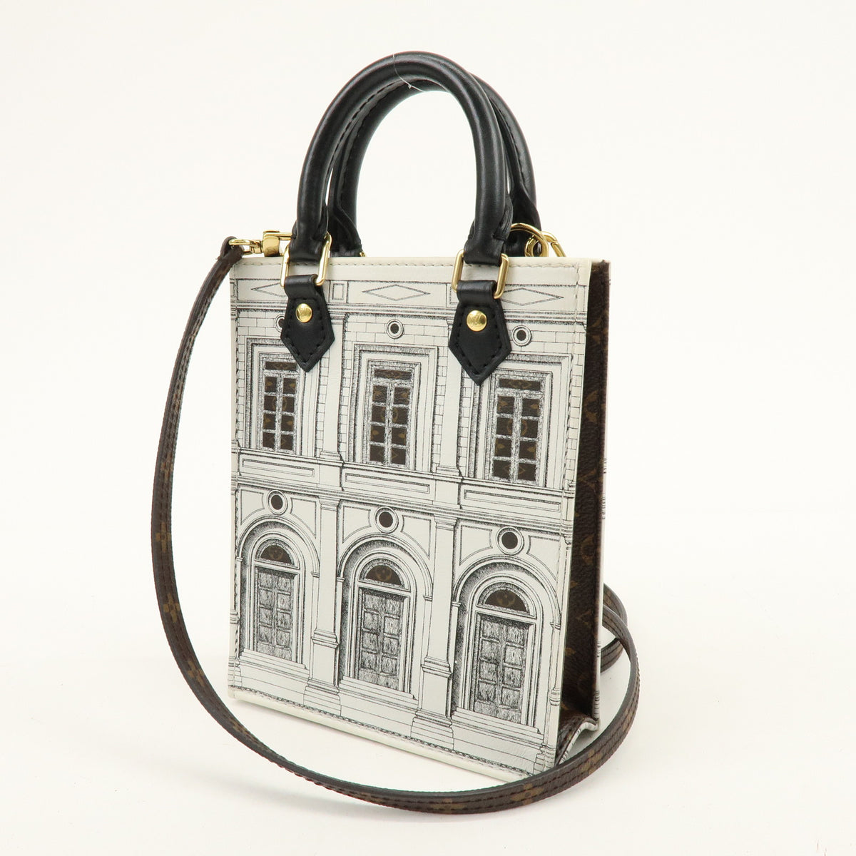 Louis Vuitton Monogram Petit Sac Plat x Fornasetti 2Way Bag M80991