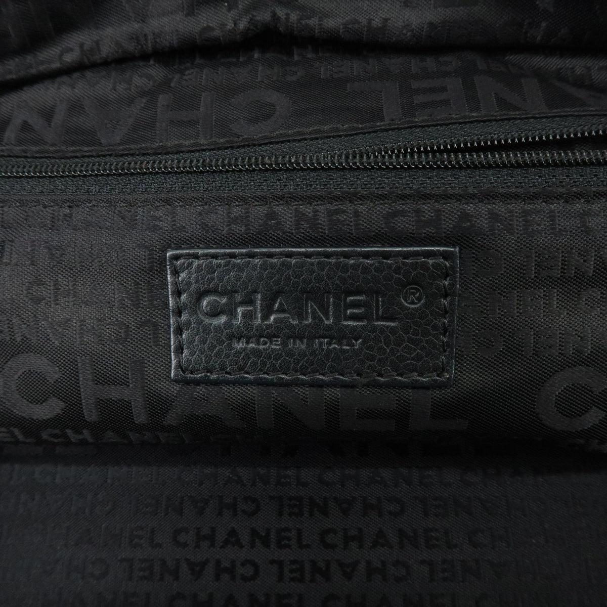 CHANEL Chocolate Bar COCO Mark Caviarskin Hand Bag Mini Boston Bag