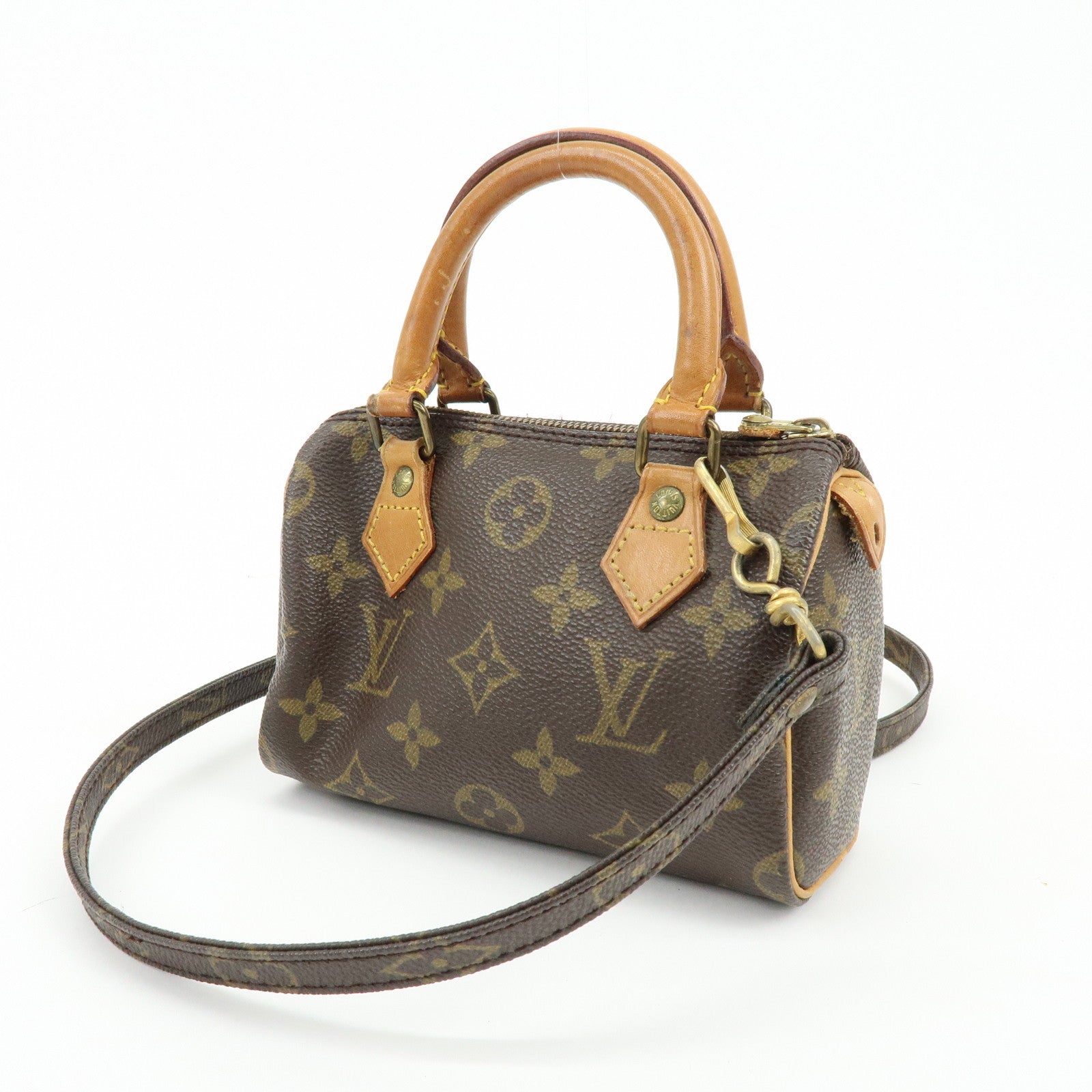 Louis Vuitton Monogram Mini Speedy Hand Bag Brown M41534 J75011 Lot