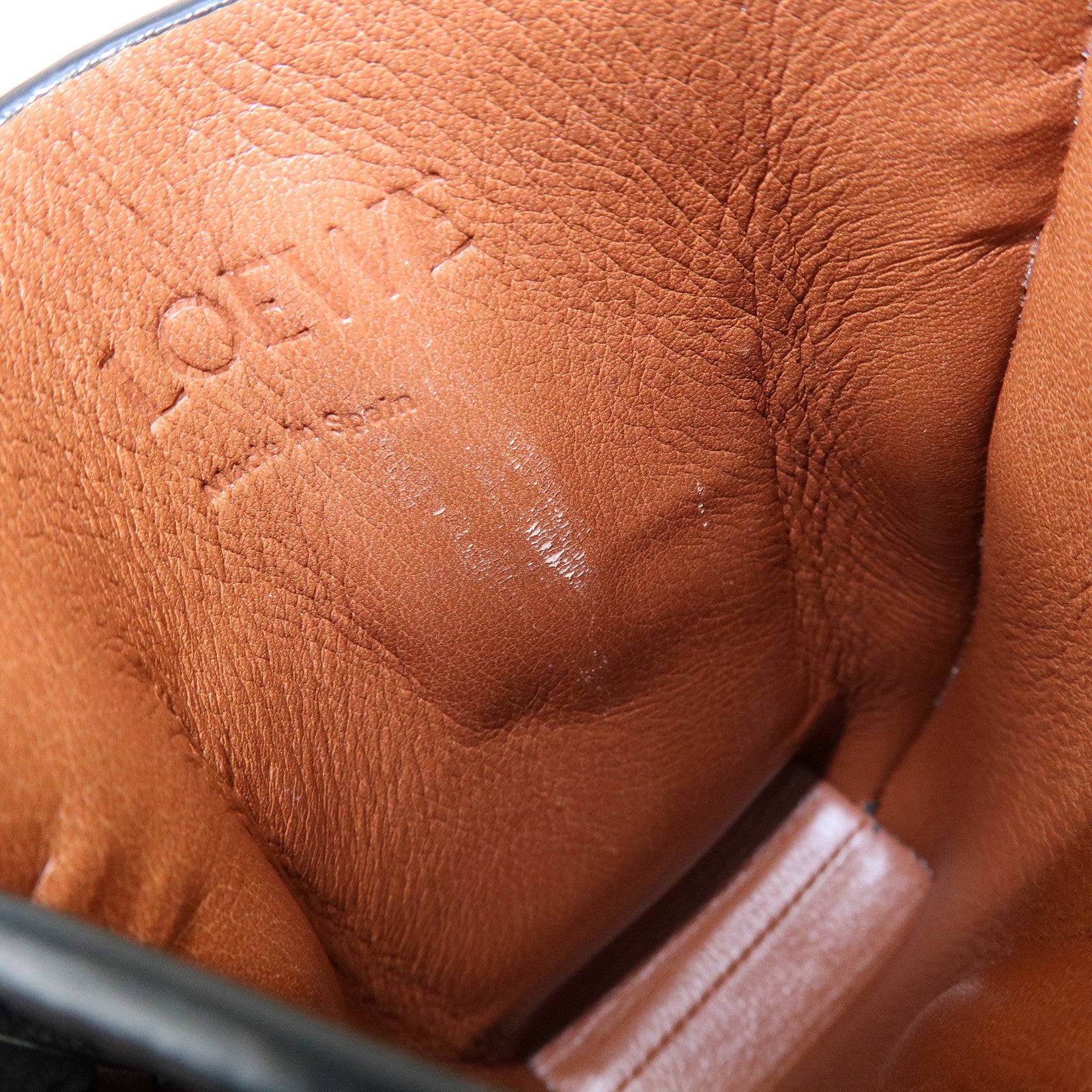 LOEWE Anagram Leather Mini Shoulder Bag Crossbody Bag Blue Brown