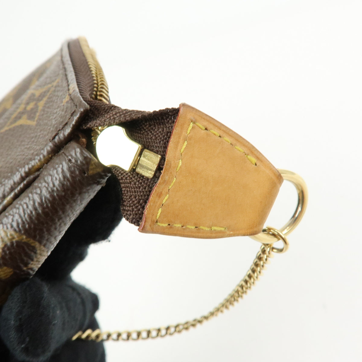 Louis Vuitton Monogram Mini Pochette Accessoires Hand Bag Brown M58009
