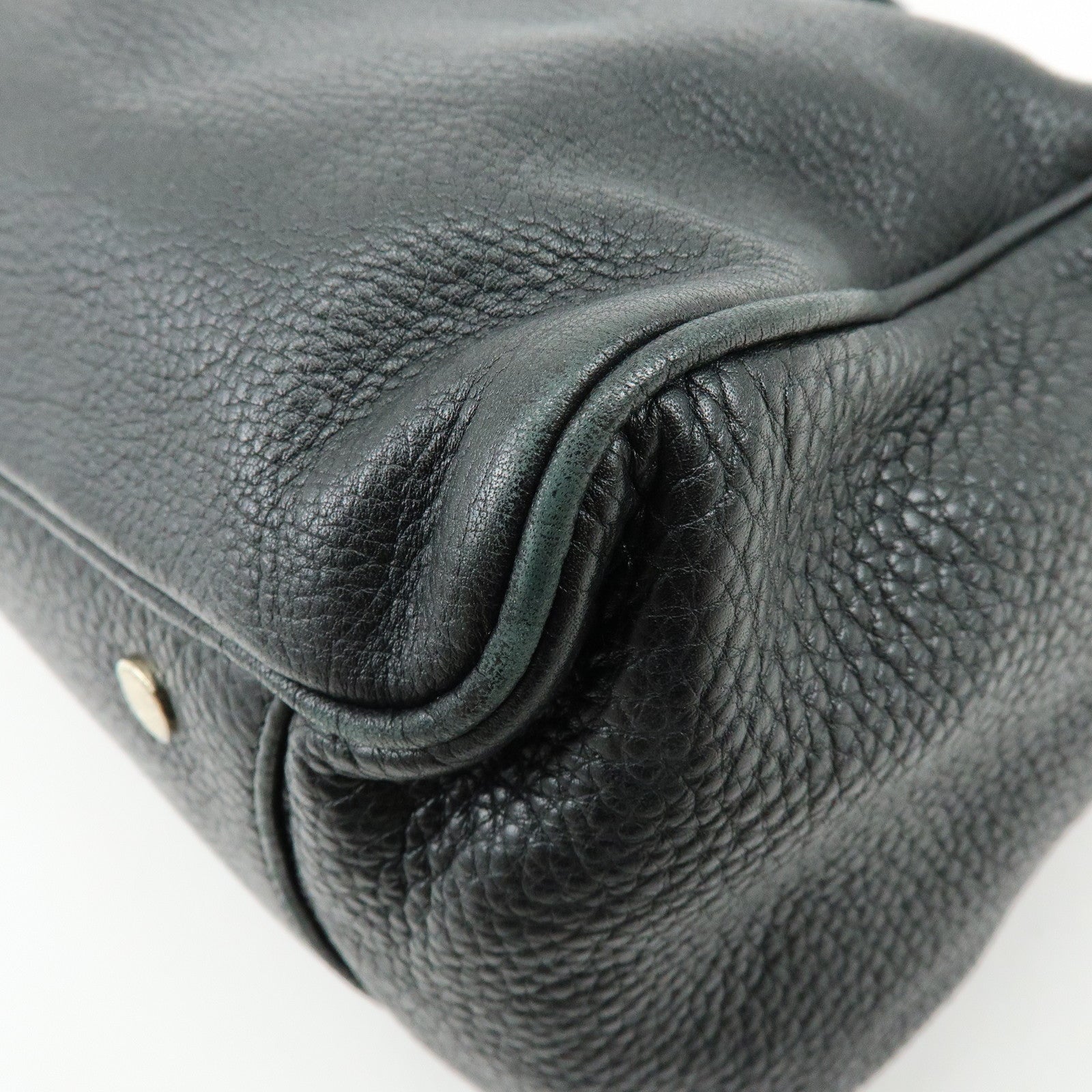 BVLGARI Monete Leather Chain 2Way Bag Shoulder Bag Black Gold