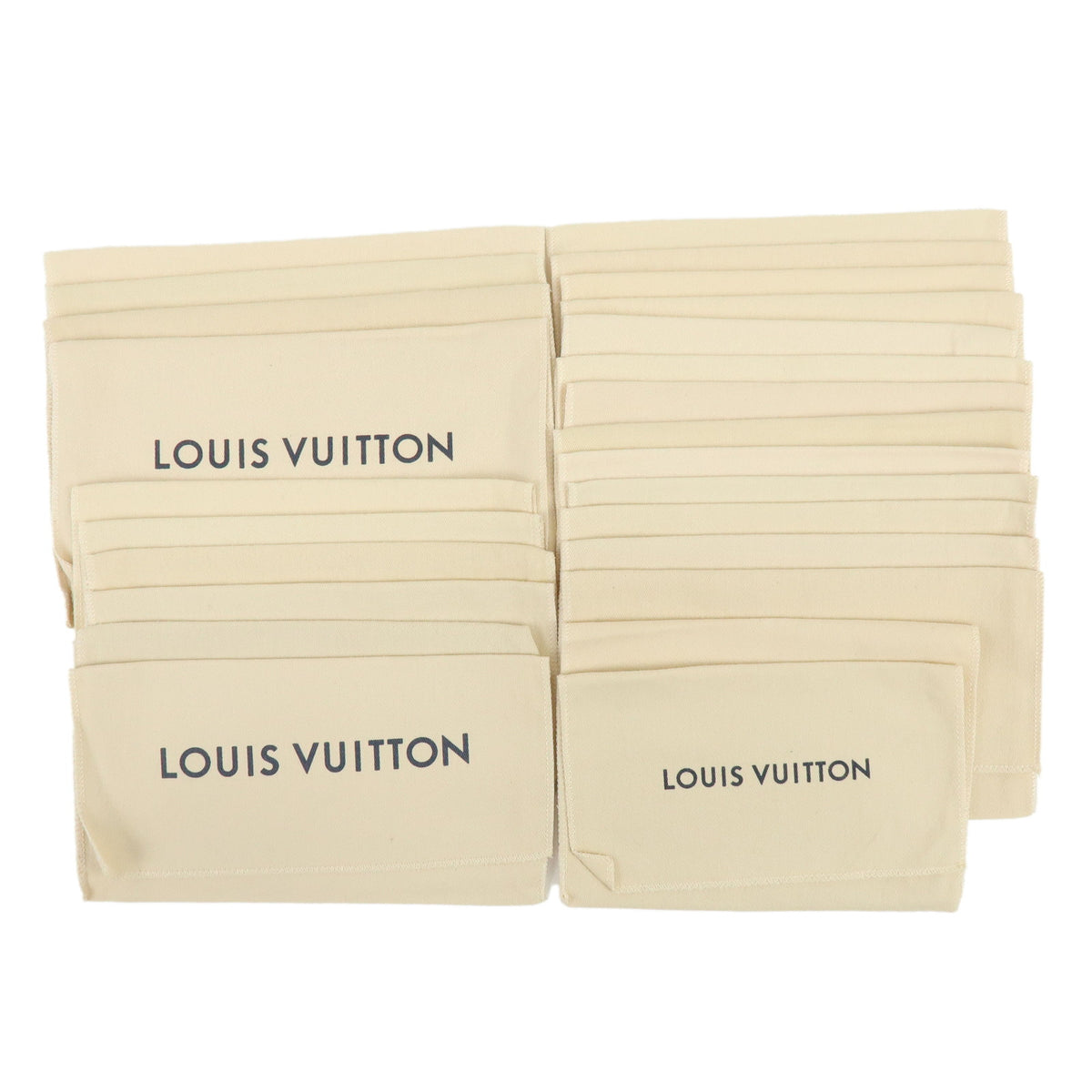 Louis Vuitton Lot of 25 Dust Bag Storage Bag Flap Style Beige