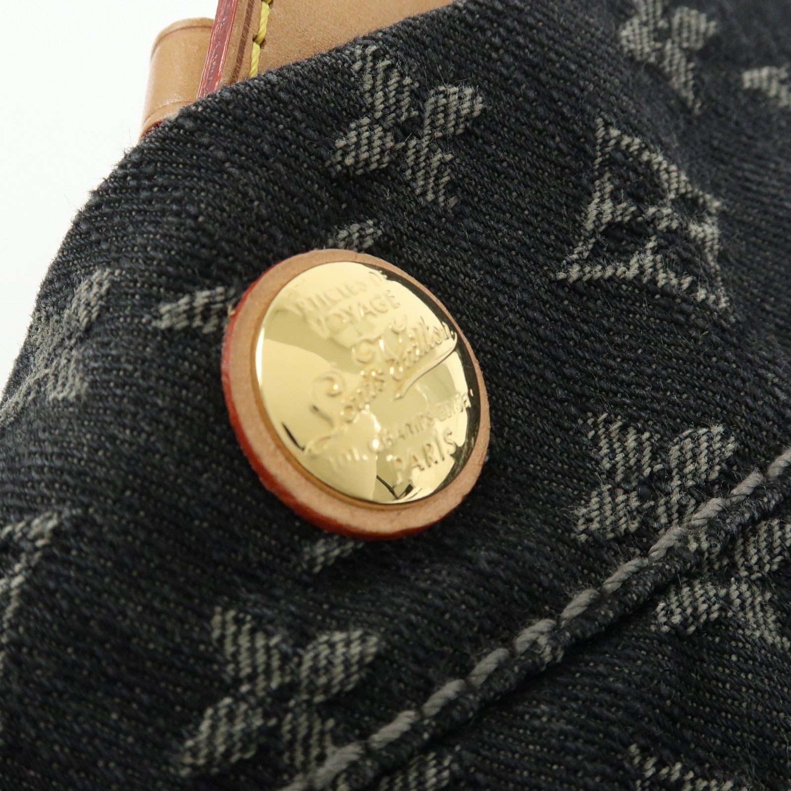 Louis Vuitton Monogram Denim Daily PM Leather Shoulder Bag Noir M40494