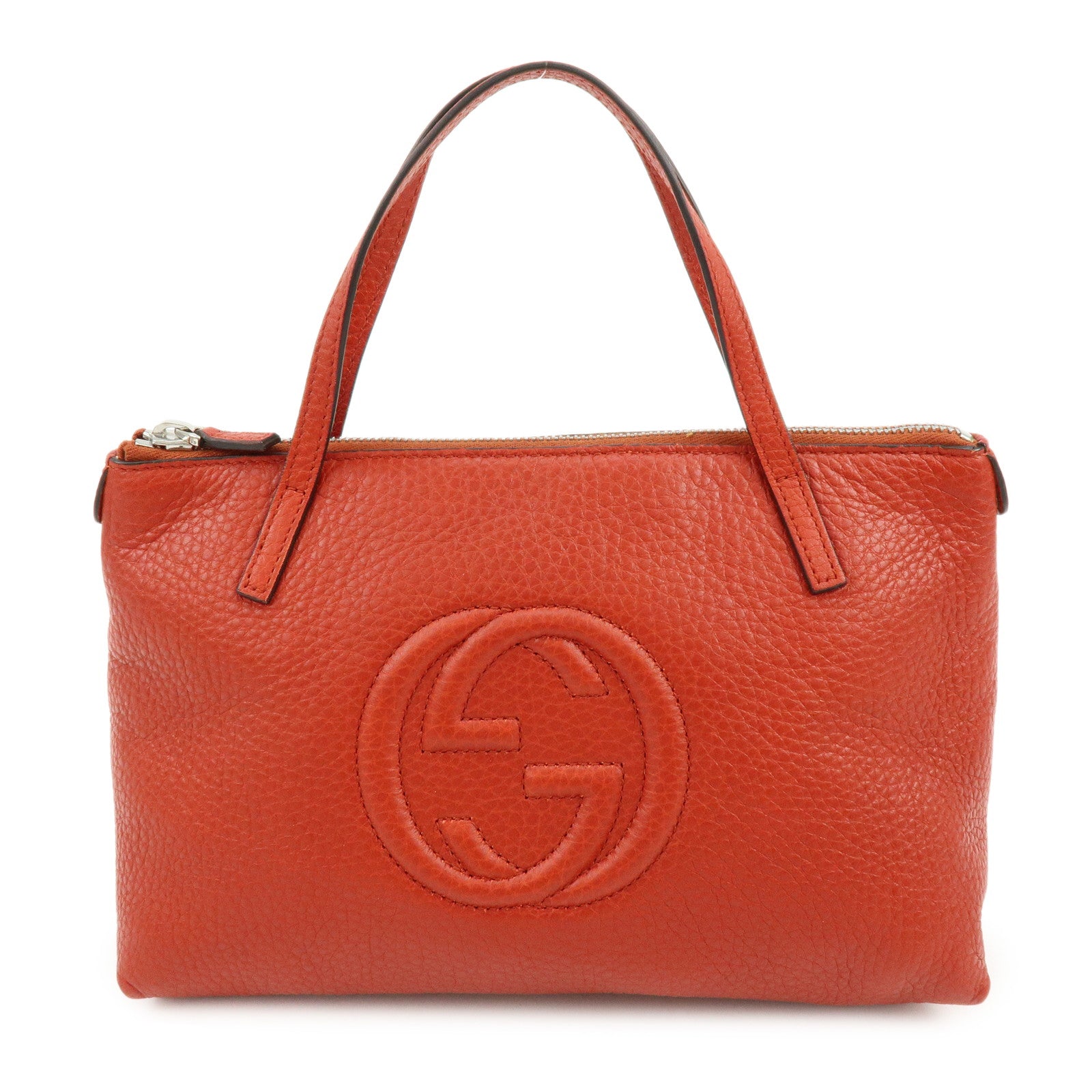 GUCCI Children's Interlocking G SOHO Leather Hand Bag Red 340618