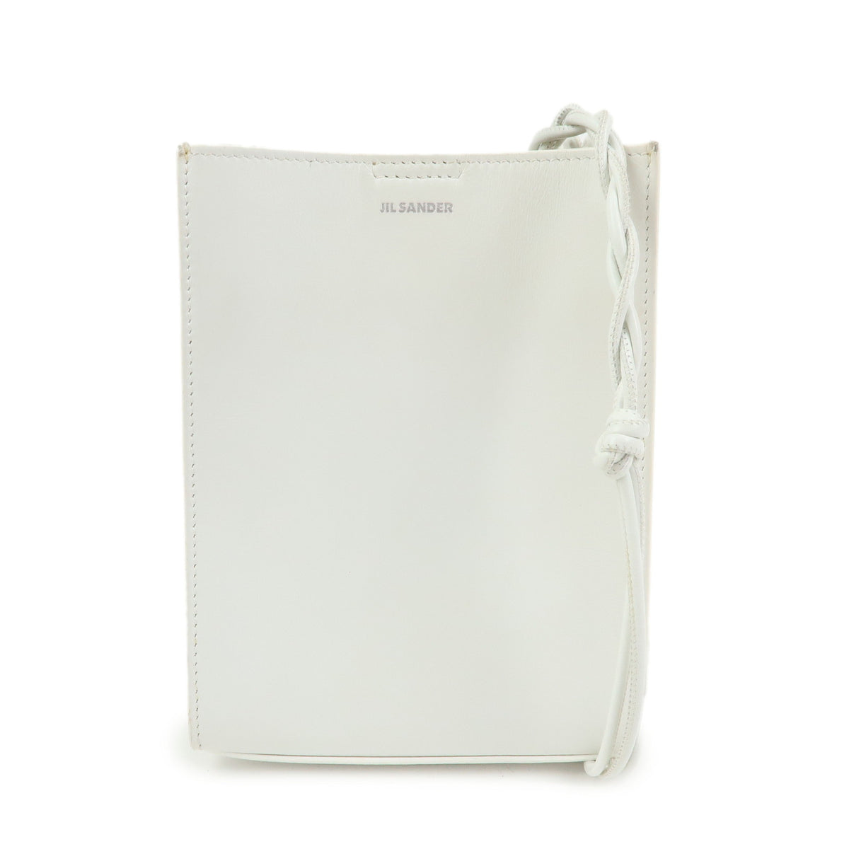 JIL SANDER Tangle Leather Shoulder Bag Crossbody Bag White