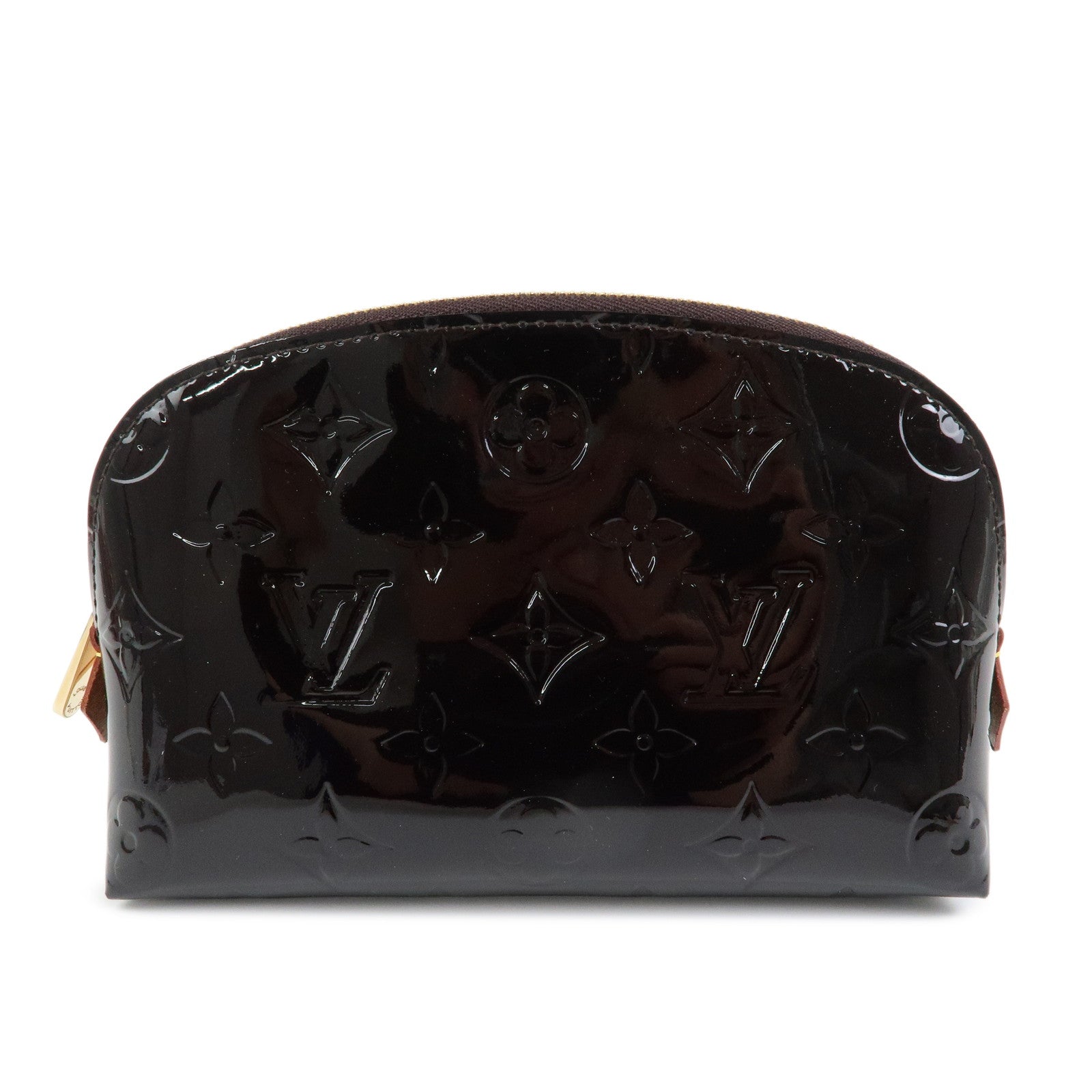 Louis Vuitton Monogram Vernis Pochette Cosmetic Pouch Amarante M91495