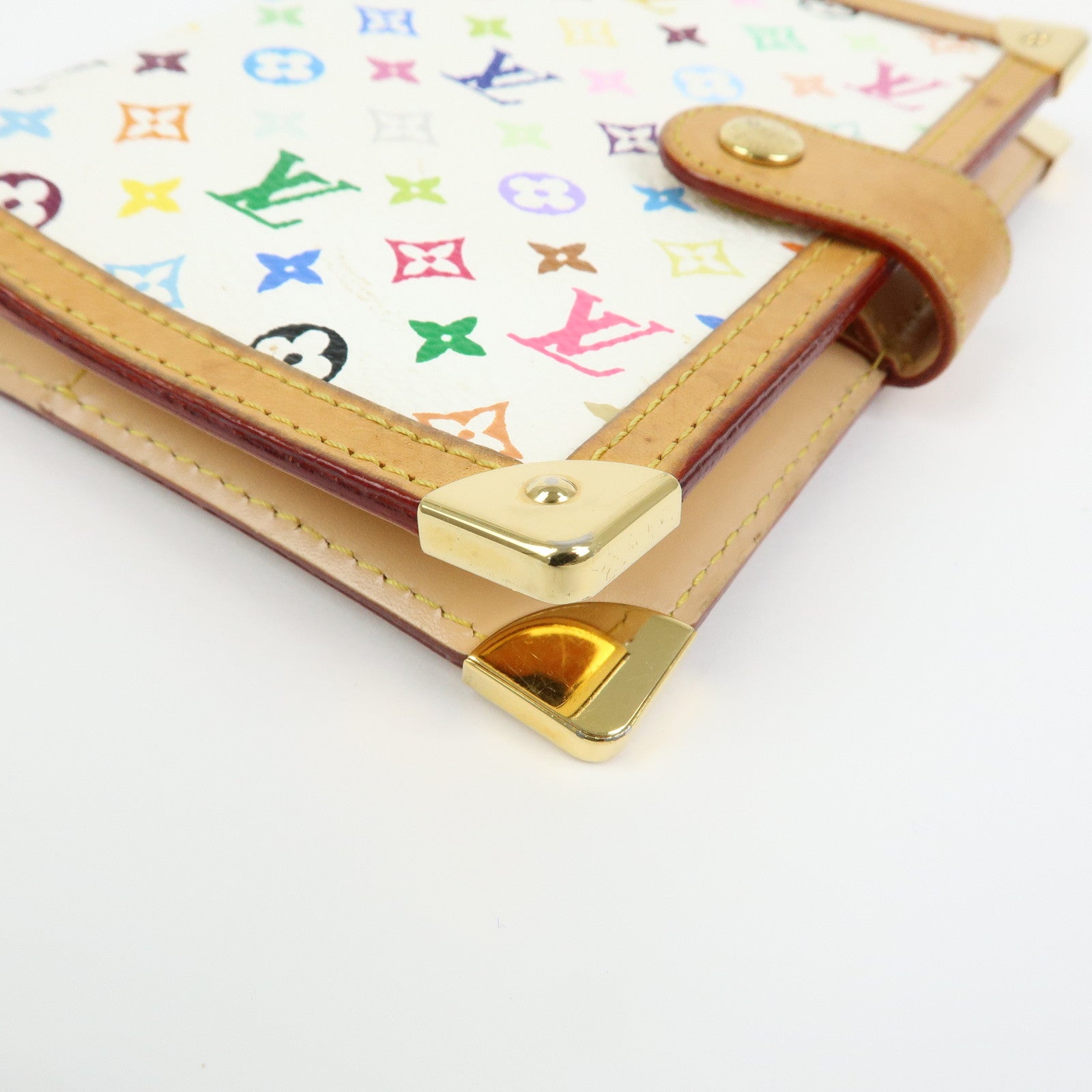 Louis Vuitton Monogram Multicolor Agenda PM Planner Cover Blanc R20896