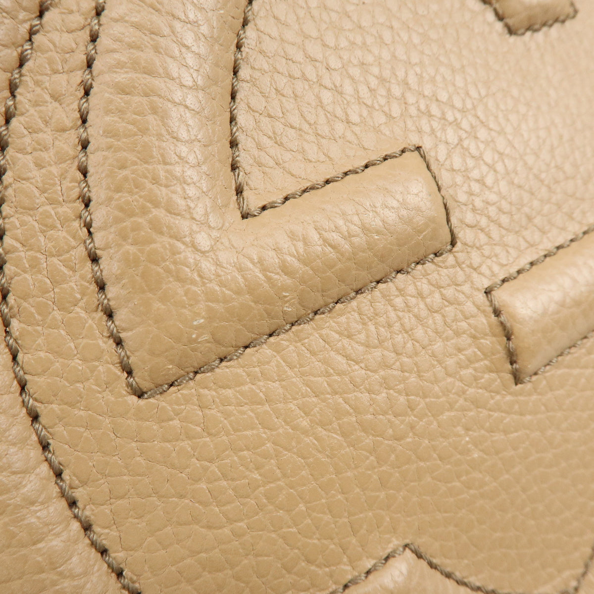 GUCCI SOHO Interlocking G Leather Chain Shoulder Bag Beige 536196