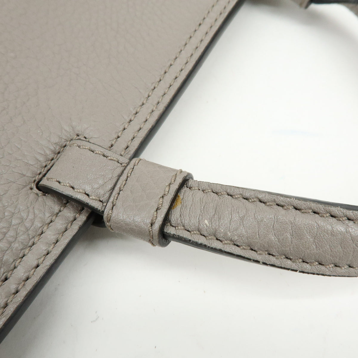GUCCI Bamboo Leather 2WAY Bag Shoulder Bag Grey 392013