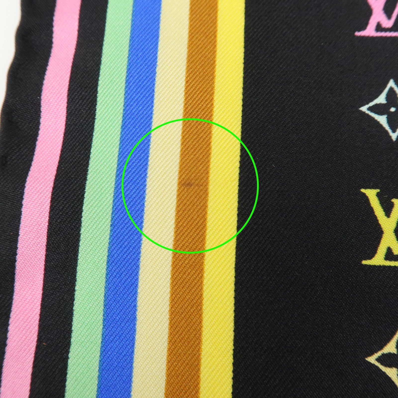 Louis Vuitton Monogram Silk 100% Scarf Multicolor Black M71914
