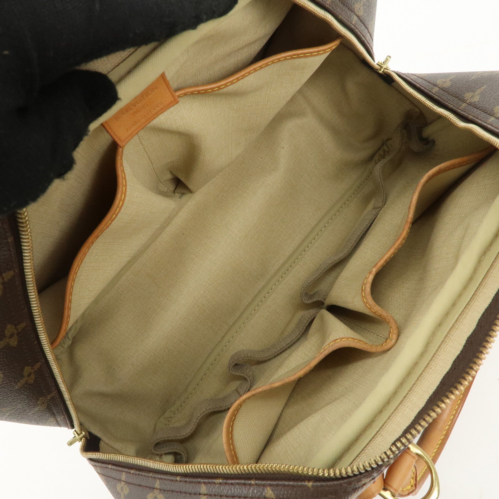 Louis Vuitton Monogram Deauville Hand Bag Brown M47270 Used