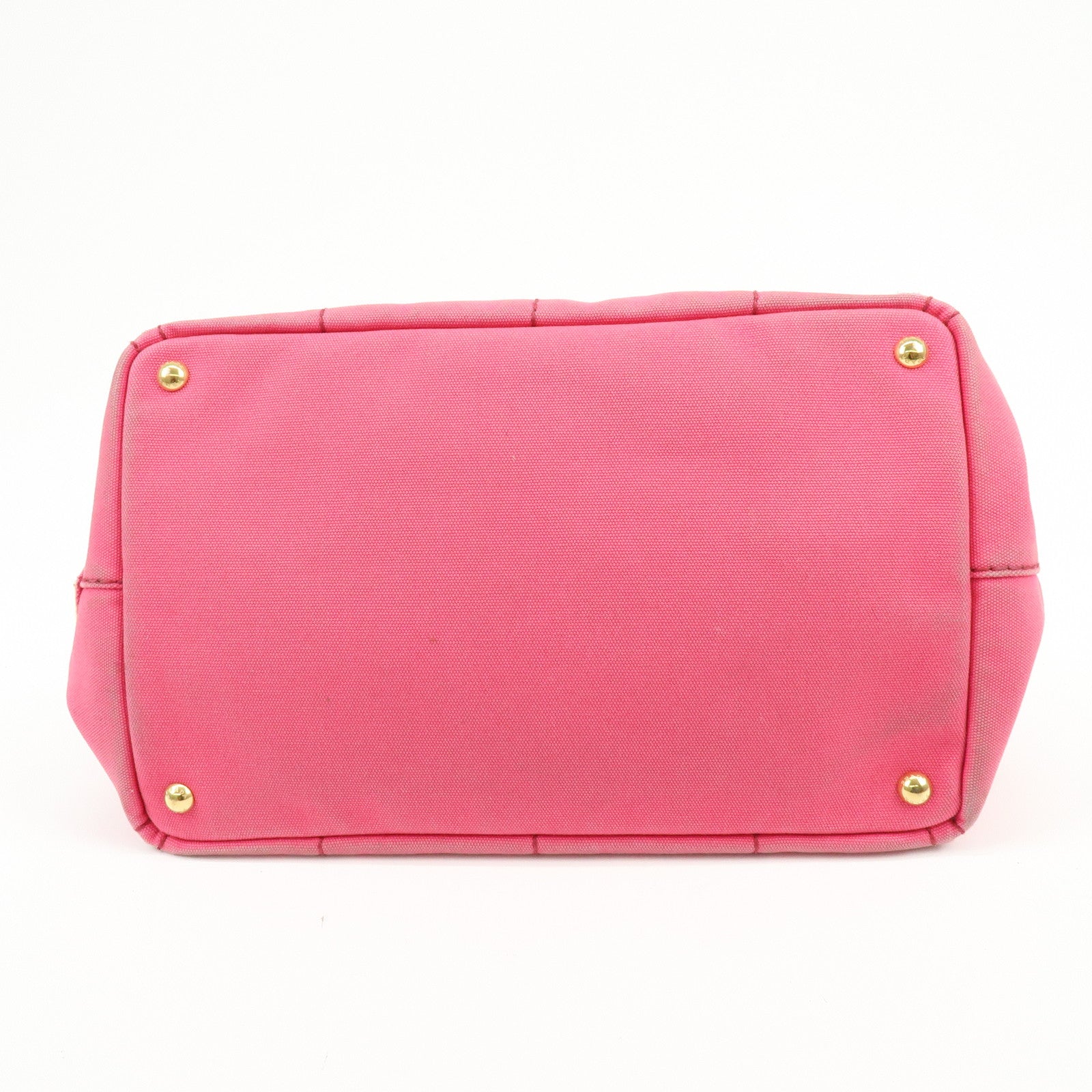 PRADA Canapa Triangle Logo Canvas 2Way Bag Hand Shoulder Bag Pink