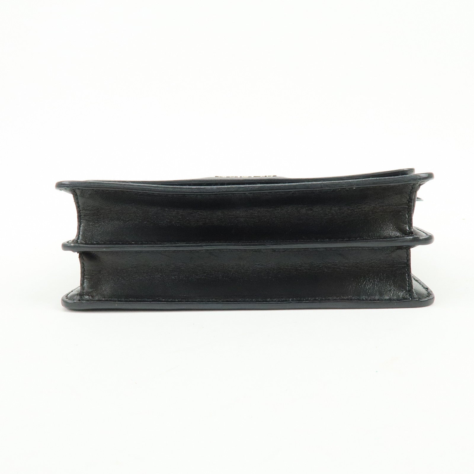 PRADA Leather 2Way Mini Shoulder Crossbody Bag Clutch Bag Black BT1031