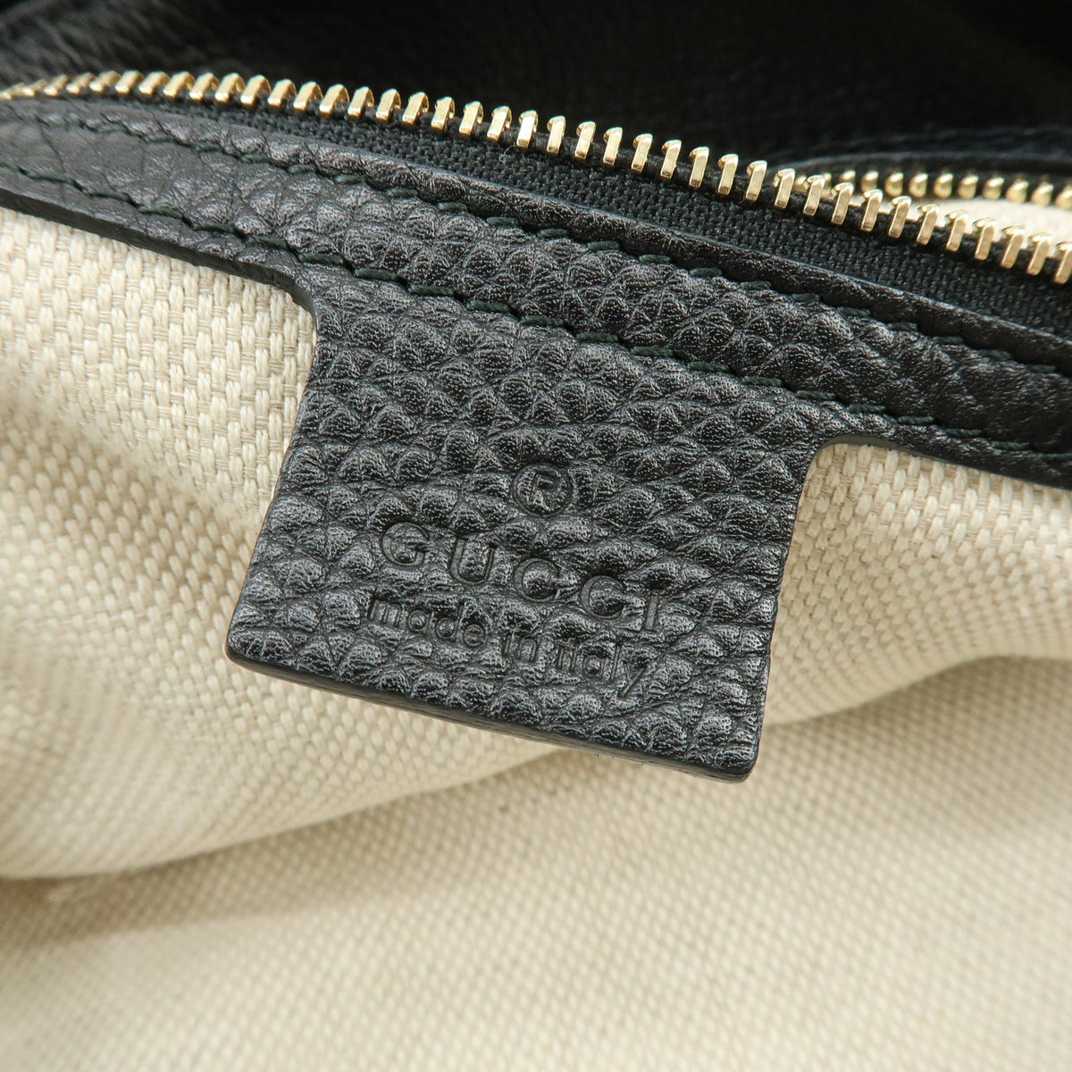 GUCCI SOHO Interlocking G Leather 2Way Bag Shoulder Bag Black 408825