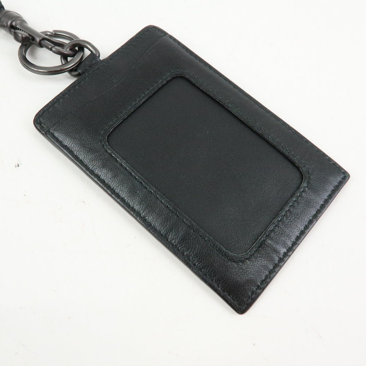 BOTTEGA VENETA Intrecciato Leather Shoulder Card Case Black