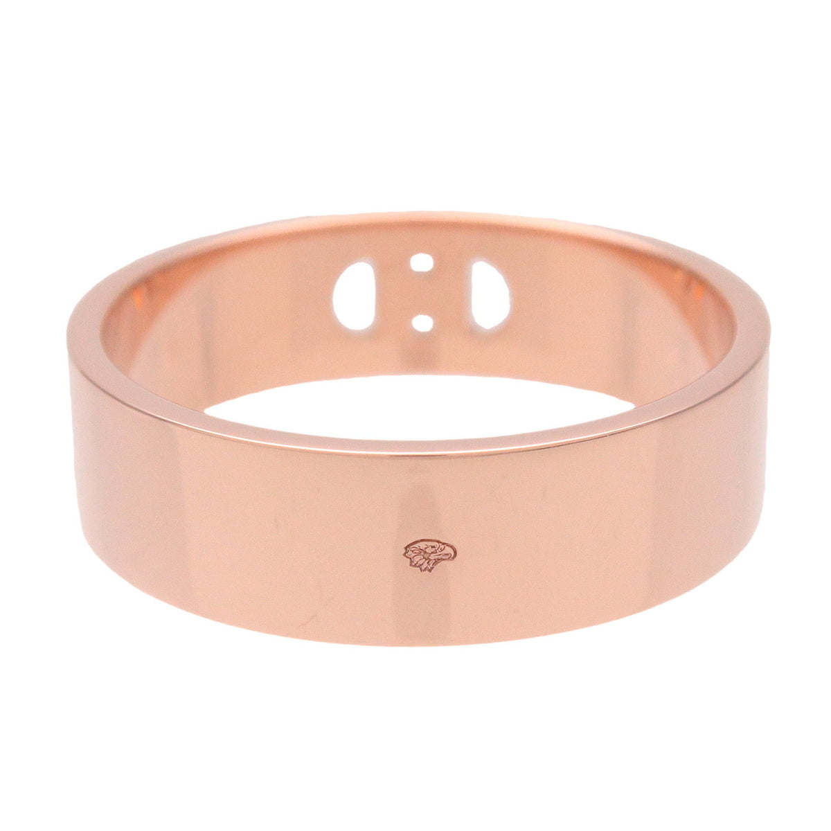 HERMES H Dunkle PM Diamond Ring K18 750PG Rose Gold #54 US7