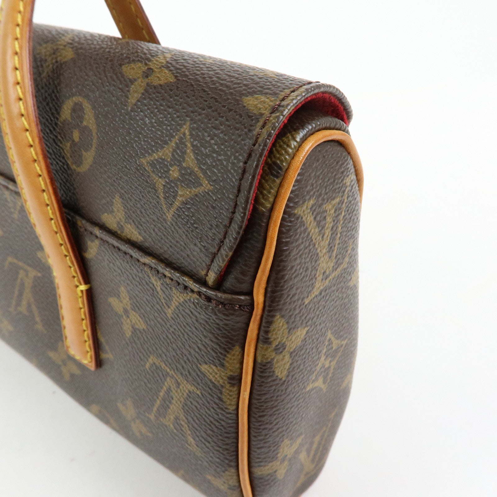 Louis Vuitton Monogram Sonatine Hand Bag Brown M51902