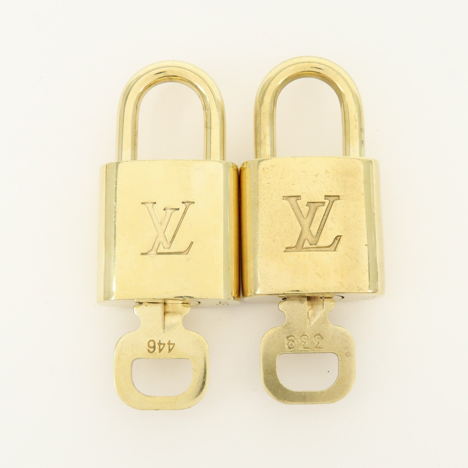 Louis Vuitton Lot of 10 Lock & Key Cadena Key Lock Gold