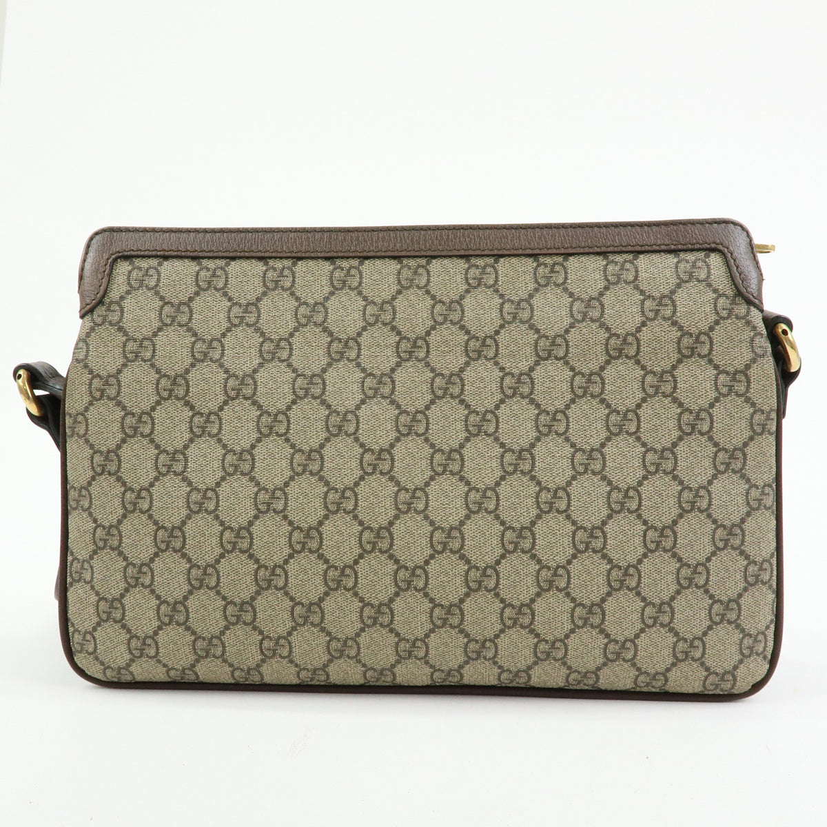 GUCCI Ophidia Sherry GG Supreme Leather Shoulder Bag Beige Brown 523354