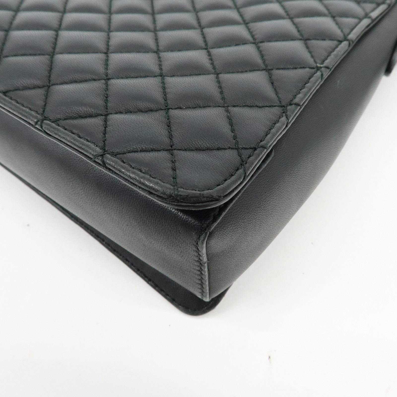 Ferragamo Vara Ribbon Leather 2Way Bag Hand Bag Shoulder Bag Black