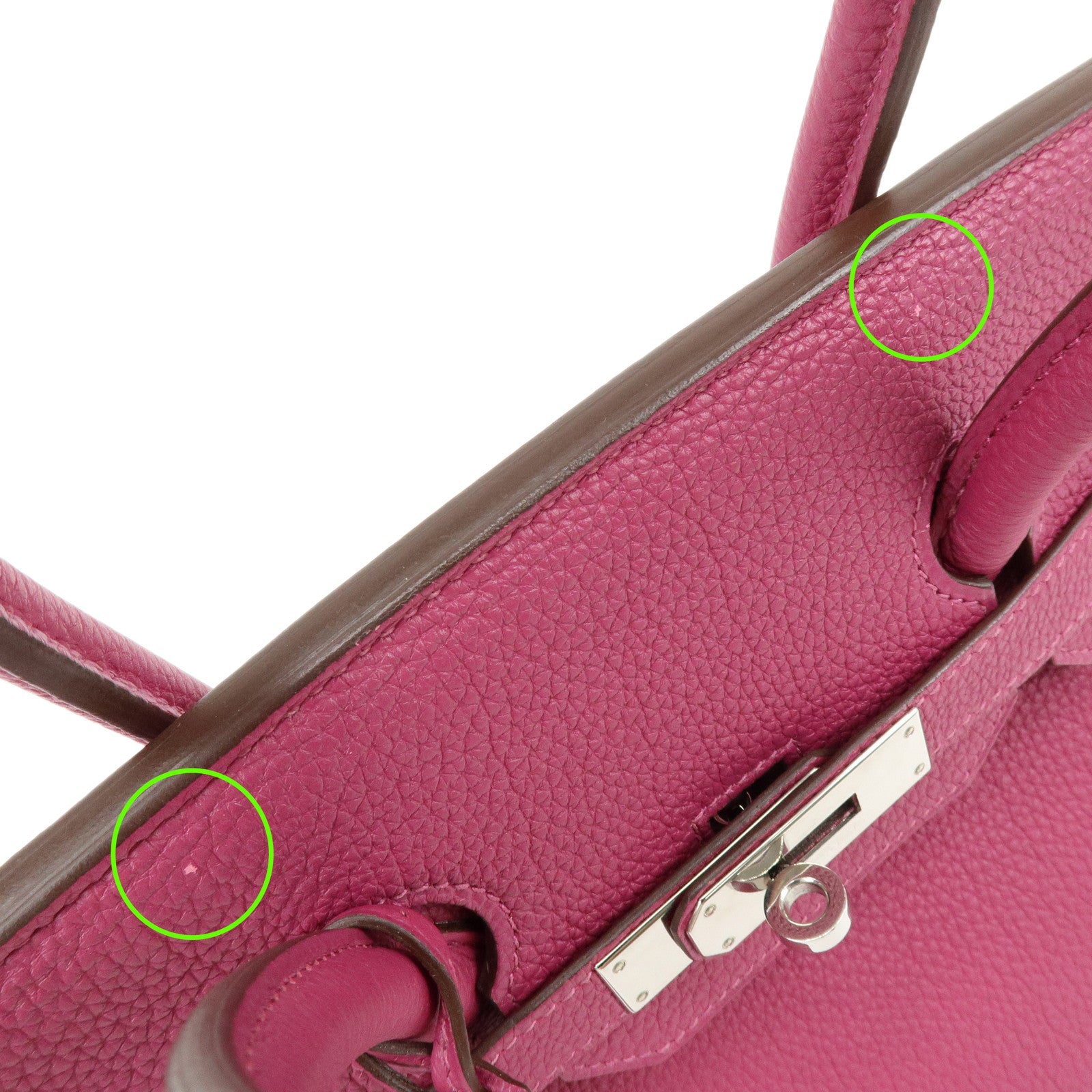 HERMES Birkin 35 Togo Leather Hand Bag □O Stamped Tosca Purple