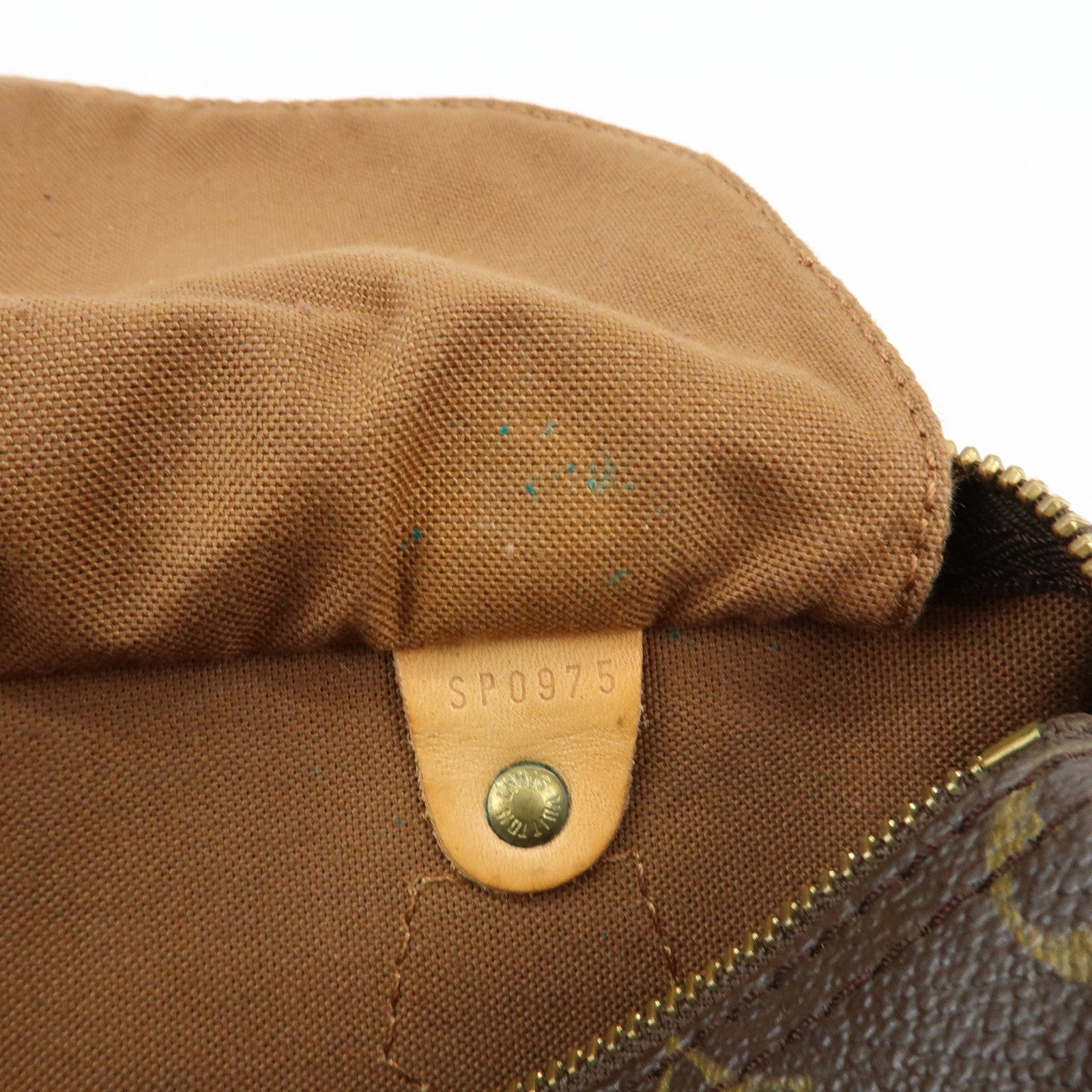 Louis Vuitton Monogram Speedy 25 Canvas Leather Boston Bag Brown M41528