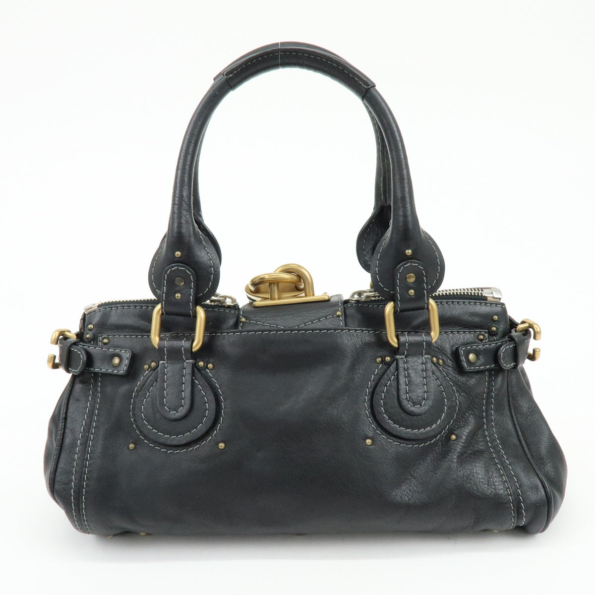 Chloe Paddington Leather Hand Bag Shoulder Bag Black