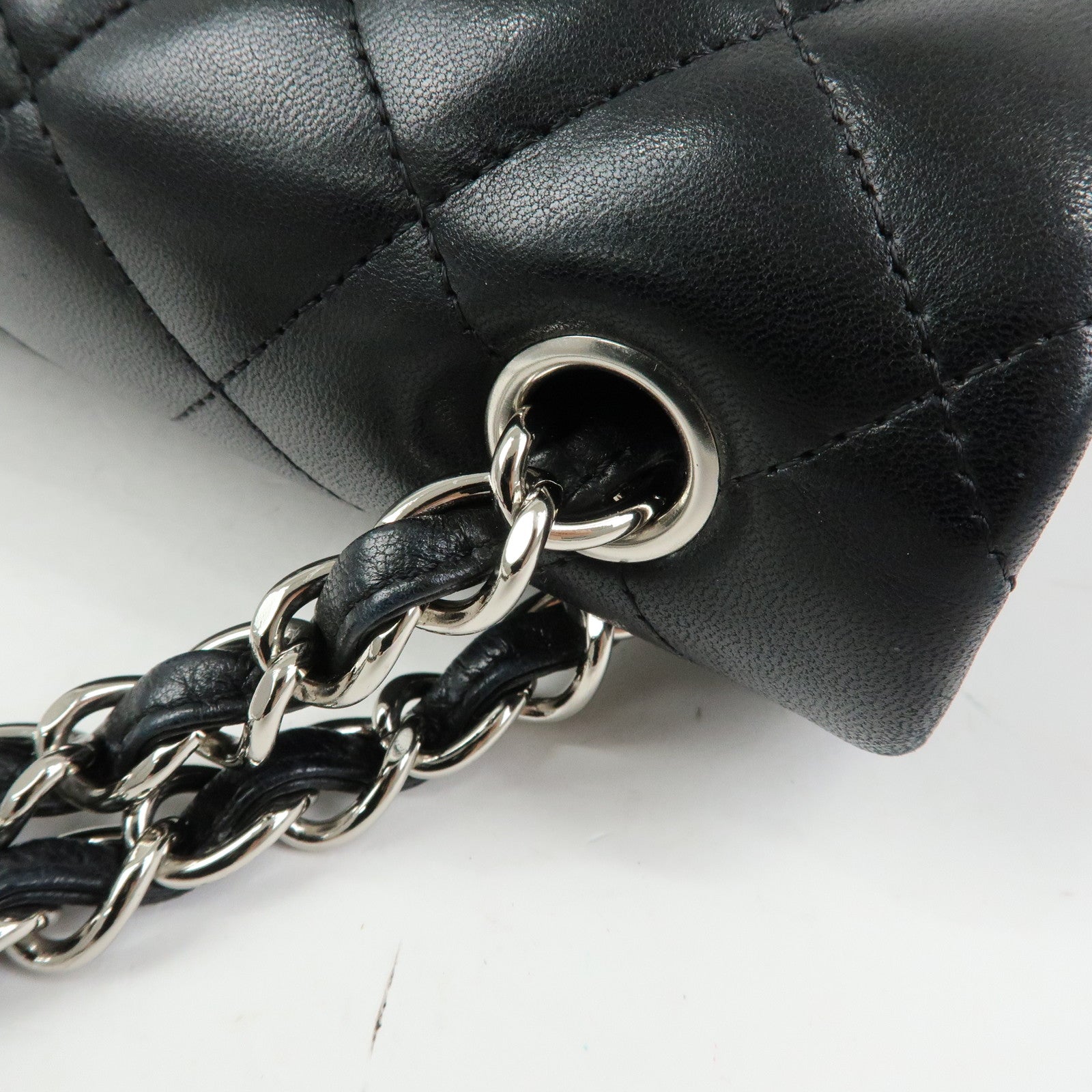 CHANEL Matelasse 30 W Flap Lamb Skin Chain Shoulder Bag A58600