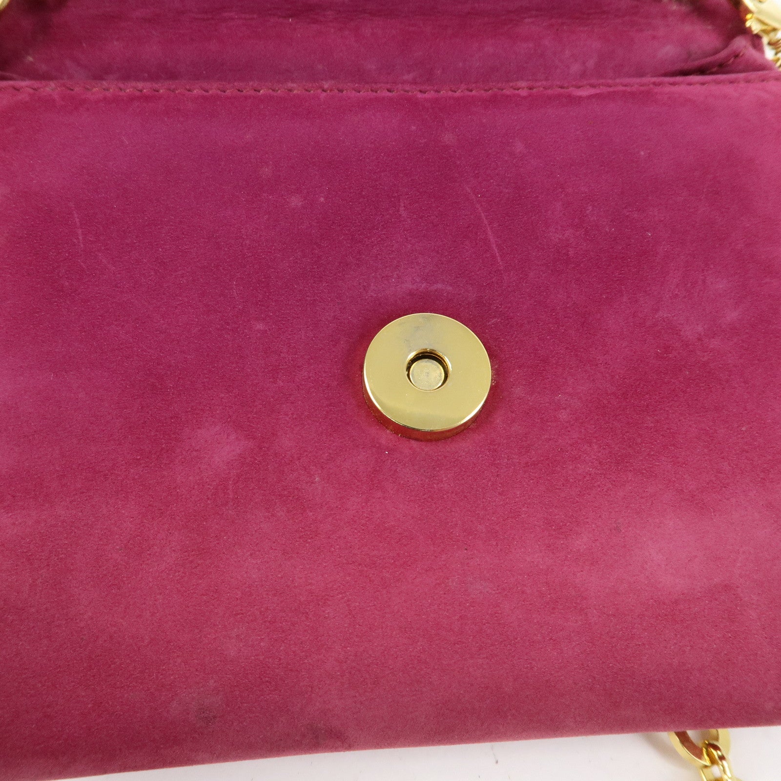 Ferragamo Varra Ribbon Suede 3Way Bag Chain Shoulder Bag Purple