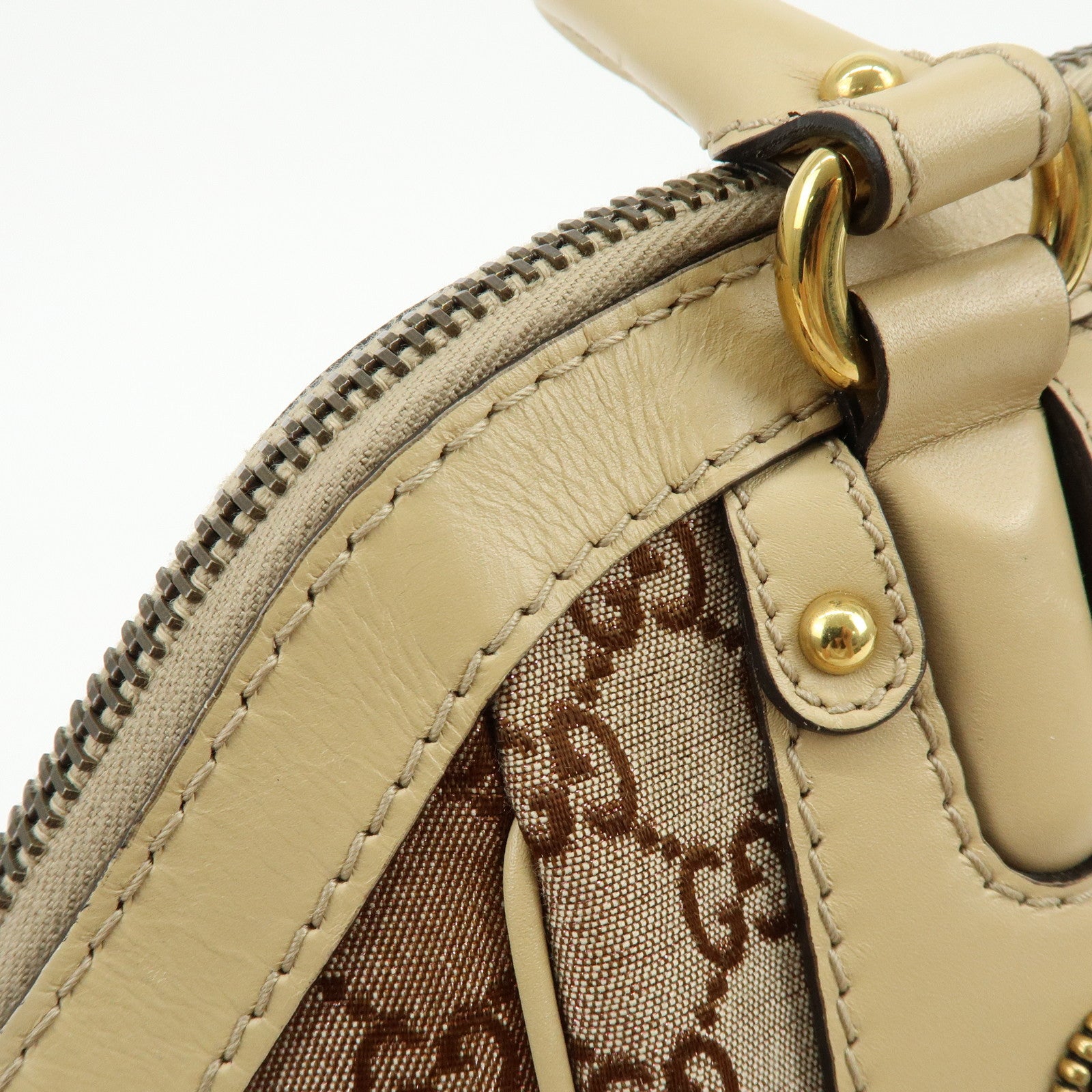 GUCCI Interlocking G Scarlett GG Canvas Leather 2Way Hand Shoulder Bag