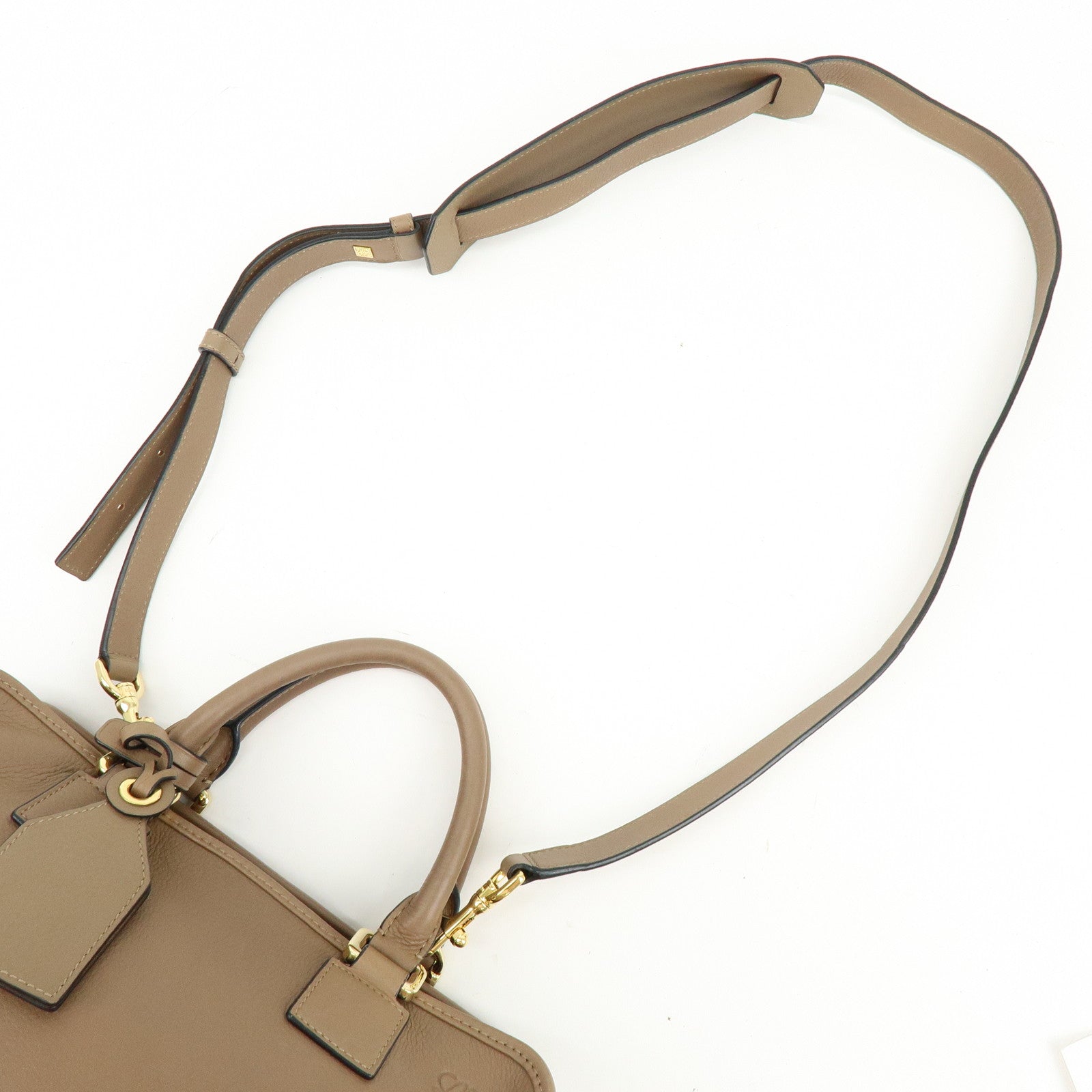 LOEWE Amazona 28 Leather 2Way Bag  Hand Bag Shoulder Bag Mocha