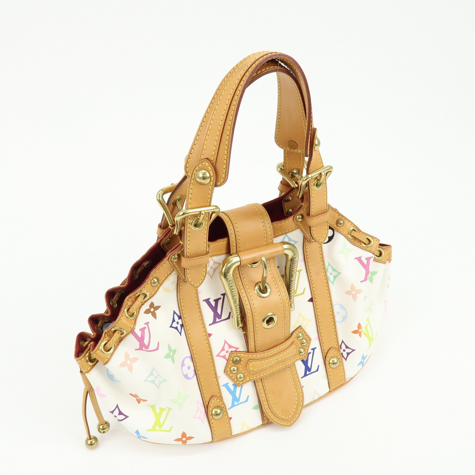 Louis Vuitton Monogram Multicolor Teda PM Hand Bag Blanc M92348