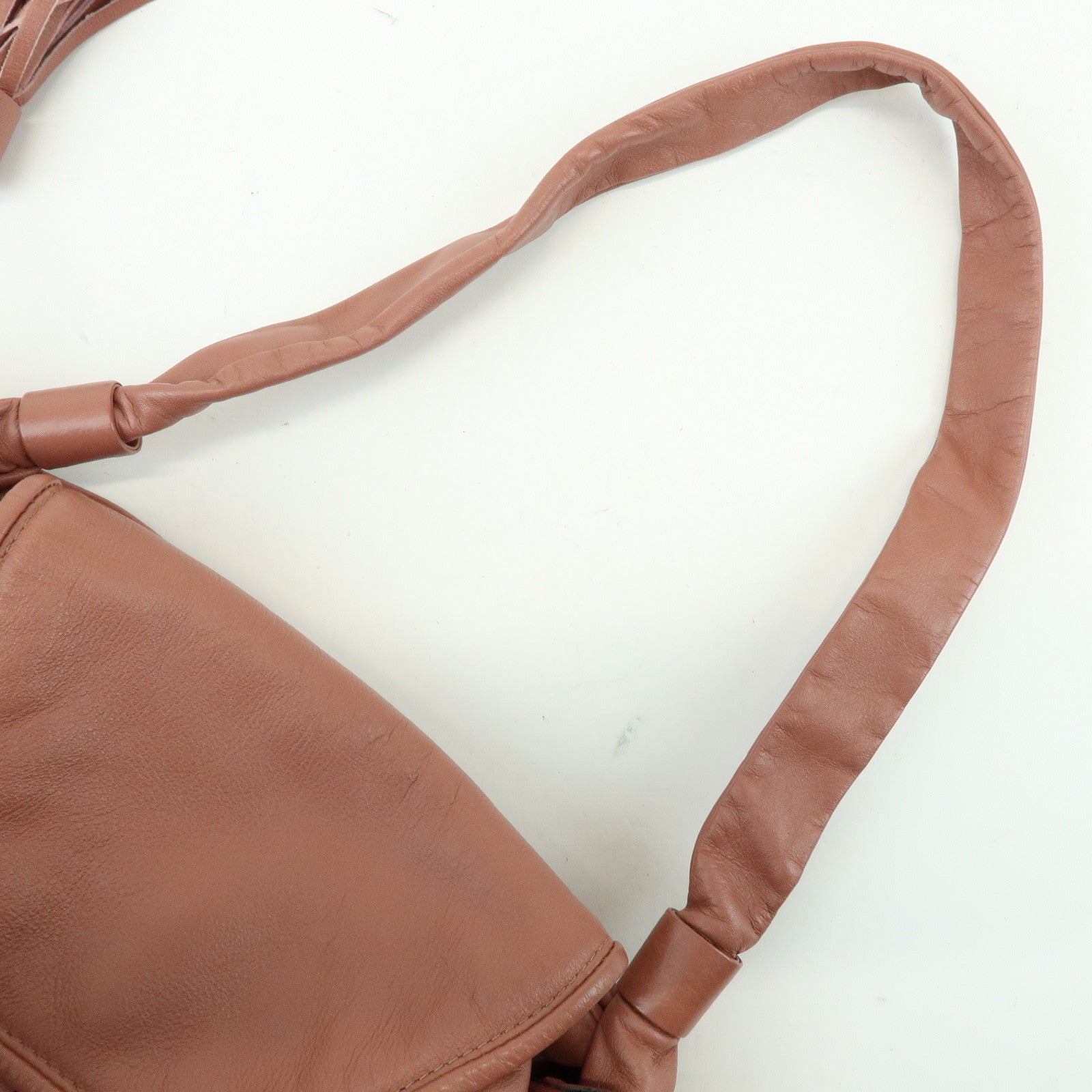 Chloe See by Chloe Leather Shoulder Bag Hand Bag Tassel Charm Pink