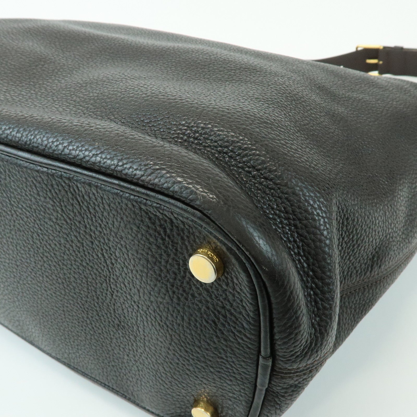 TOM FORD Leather Shoulder Bag Crossbody Bag Black