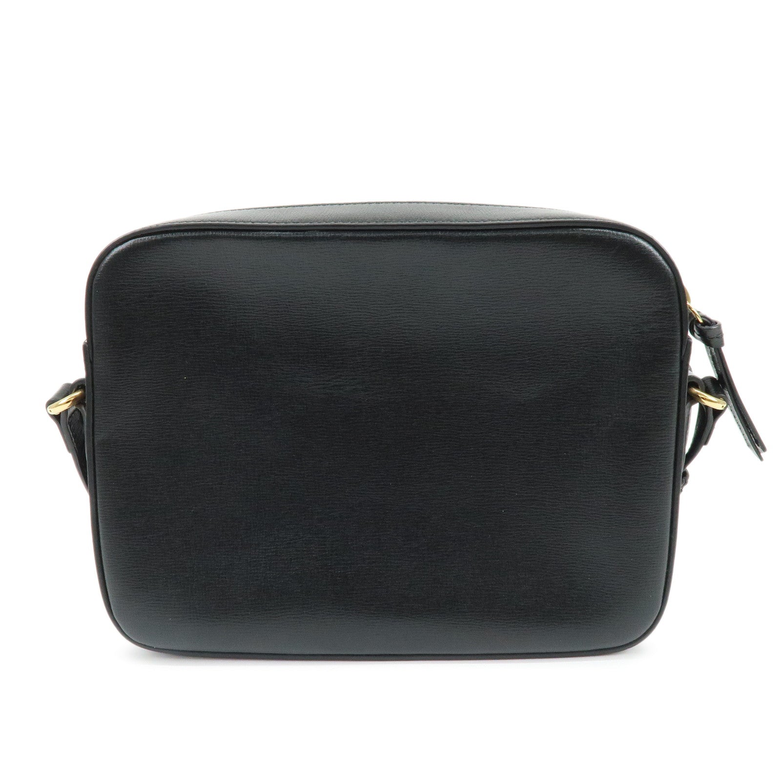 GUCCI Horsebit Leather Shoulder Bag Crossbody Bag Black 645454
