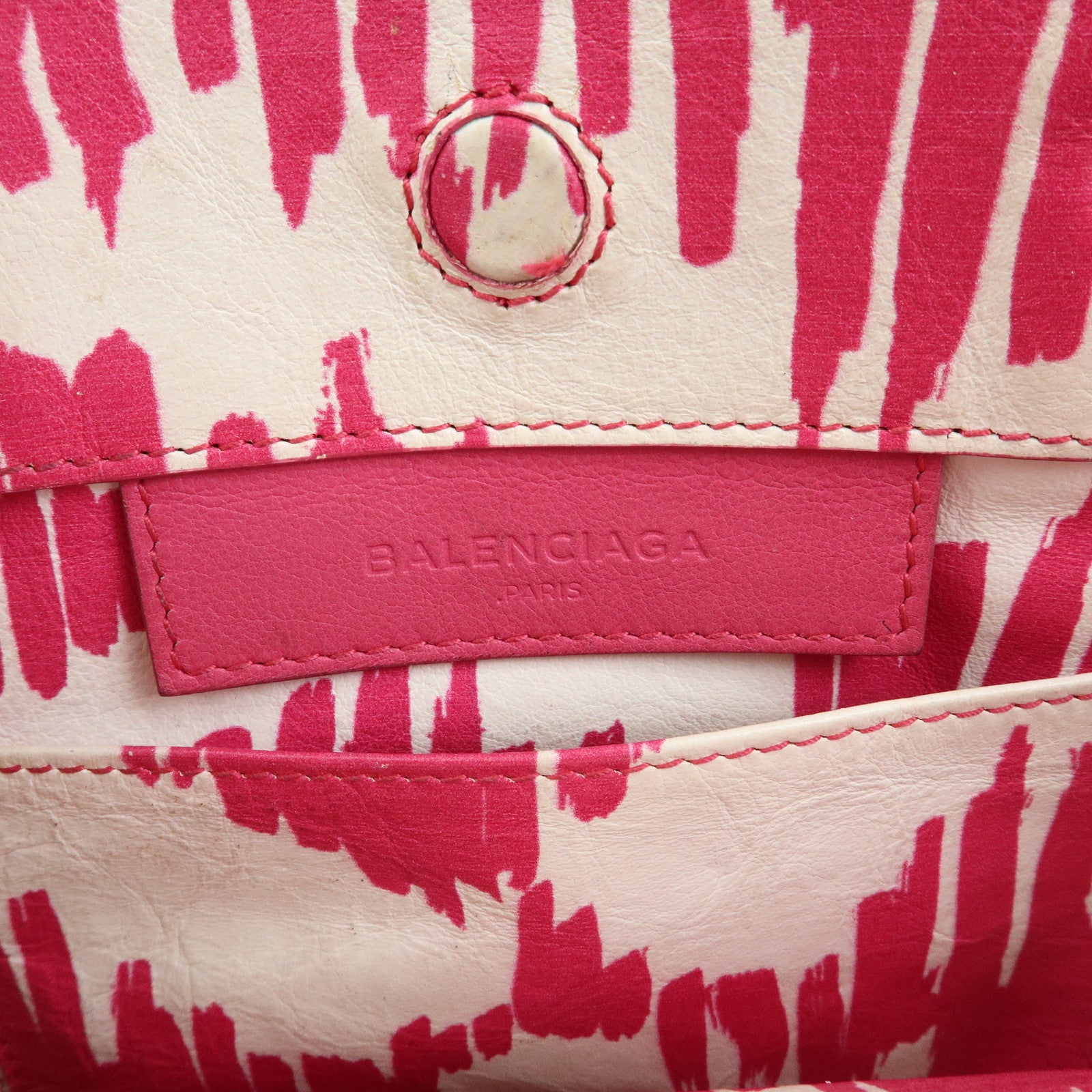 BALENCIAGA Leather Mini Paper 2Way Bag Tote Bag Hand Bag Pink 338585