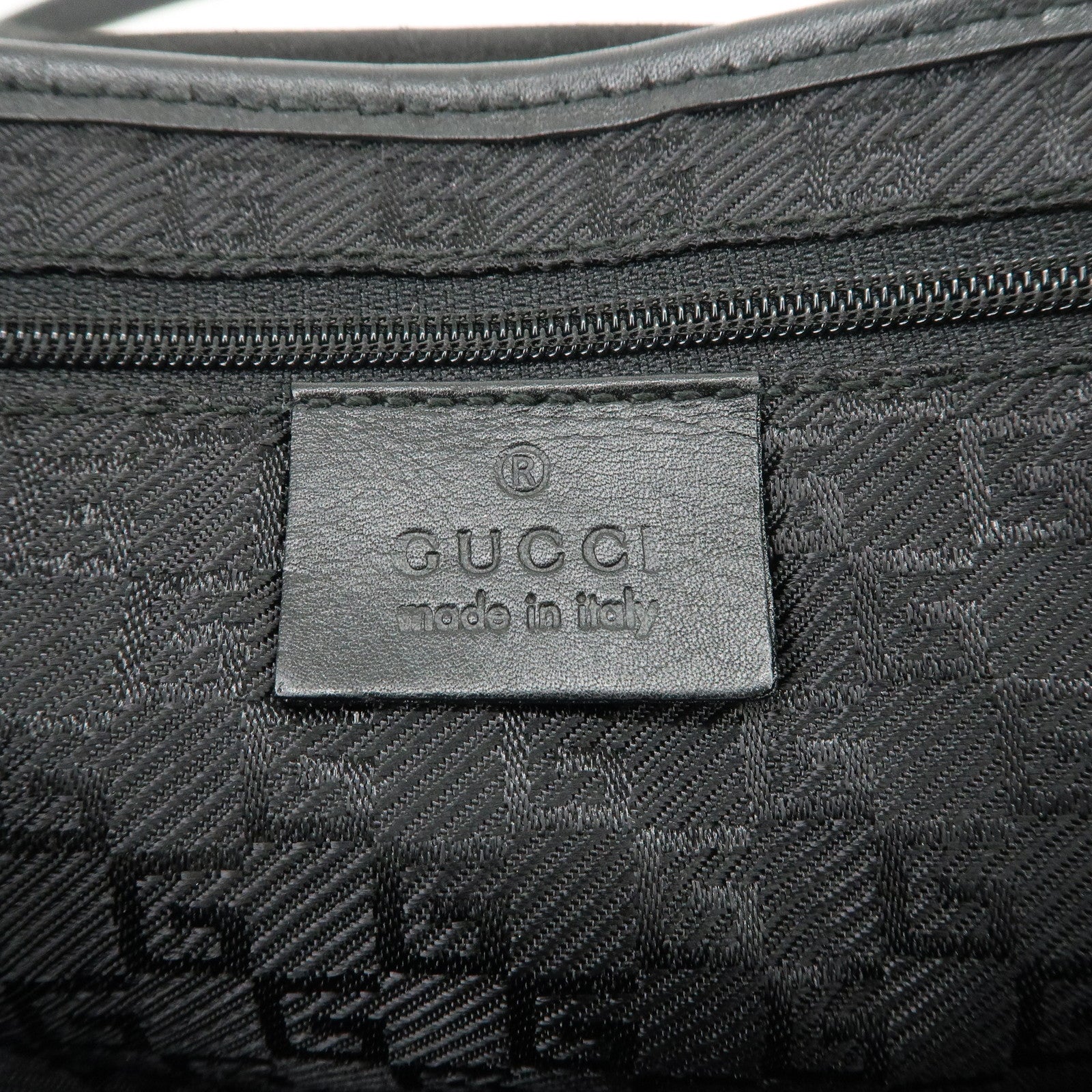 GUCCI Tigar Head Suede Leather Chain Shoulder Bag Black 001.4113 Used