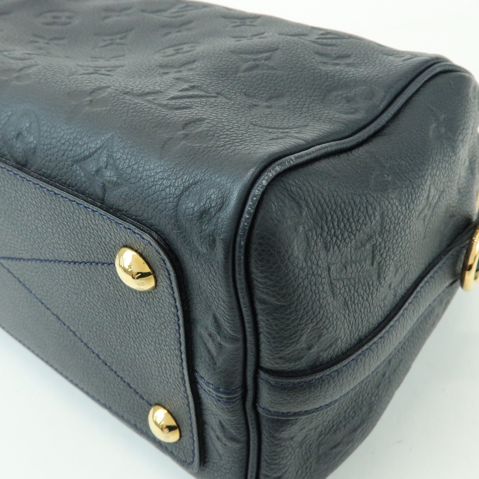 Louis Vuitton Monogram Empreinte Speedy Bandouliere 25 Navy M40762