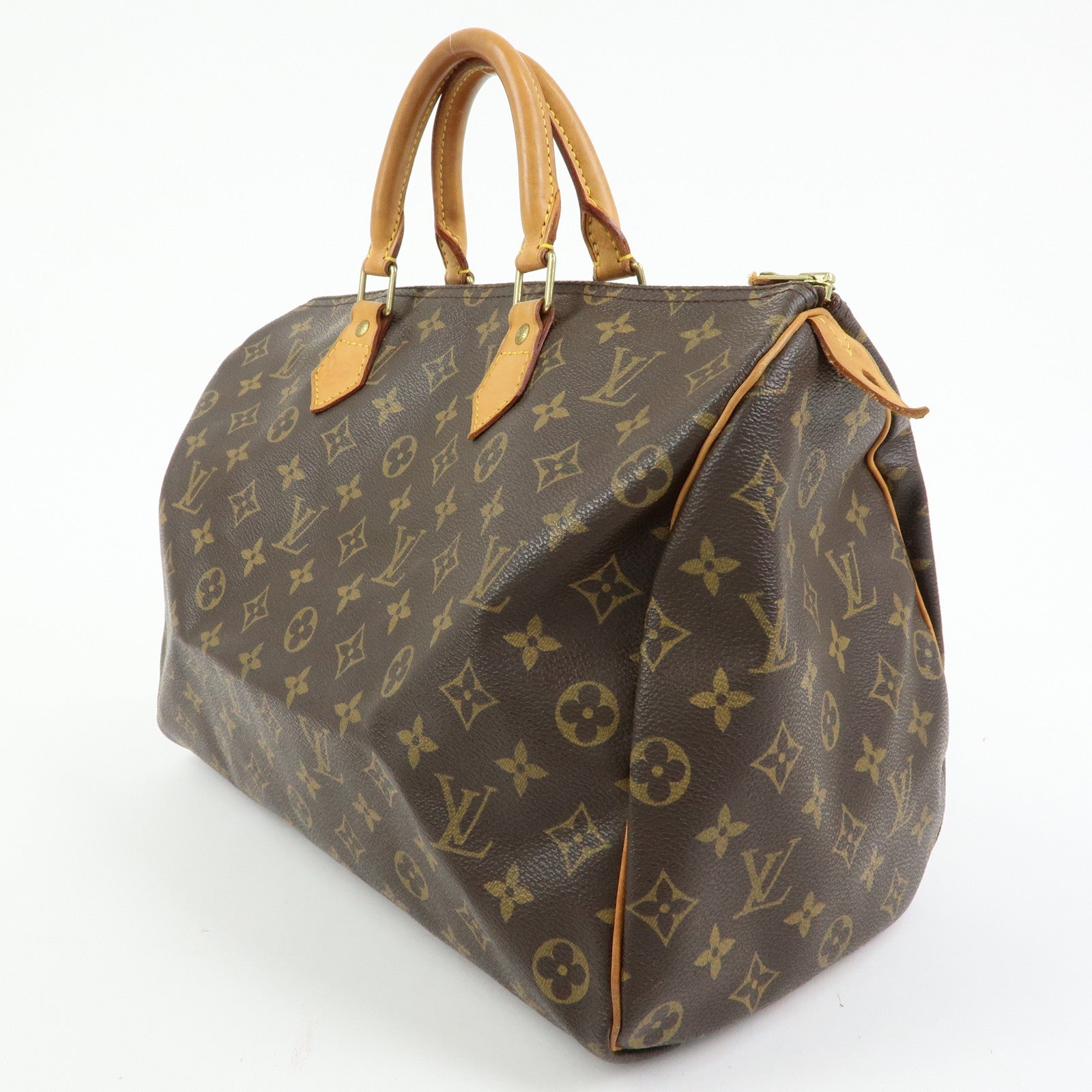 Louis Vuitton Monogram Speedy 35 Boston Bag Hand Bag Brown M41524