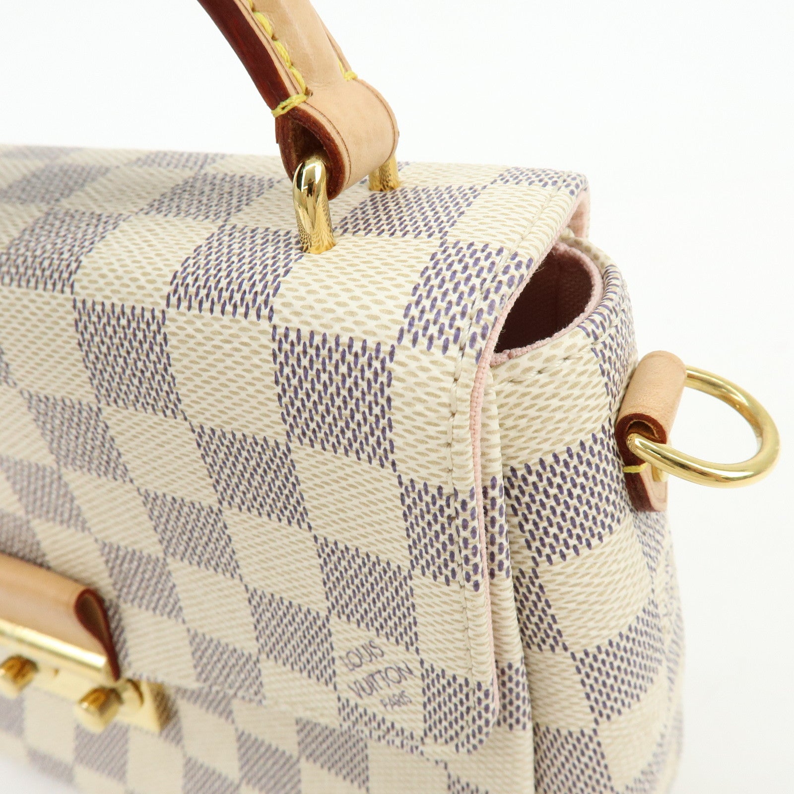Louis Vuitton Damier Azur Croisette Canvas Leather 2Way Bag N41581