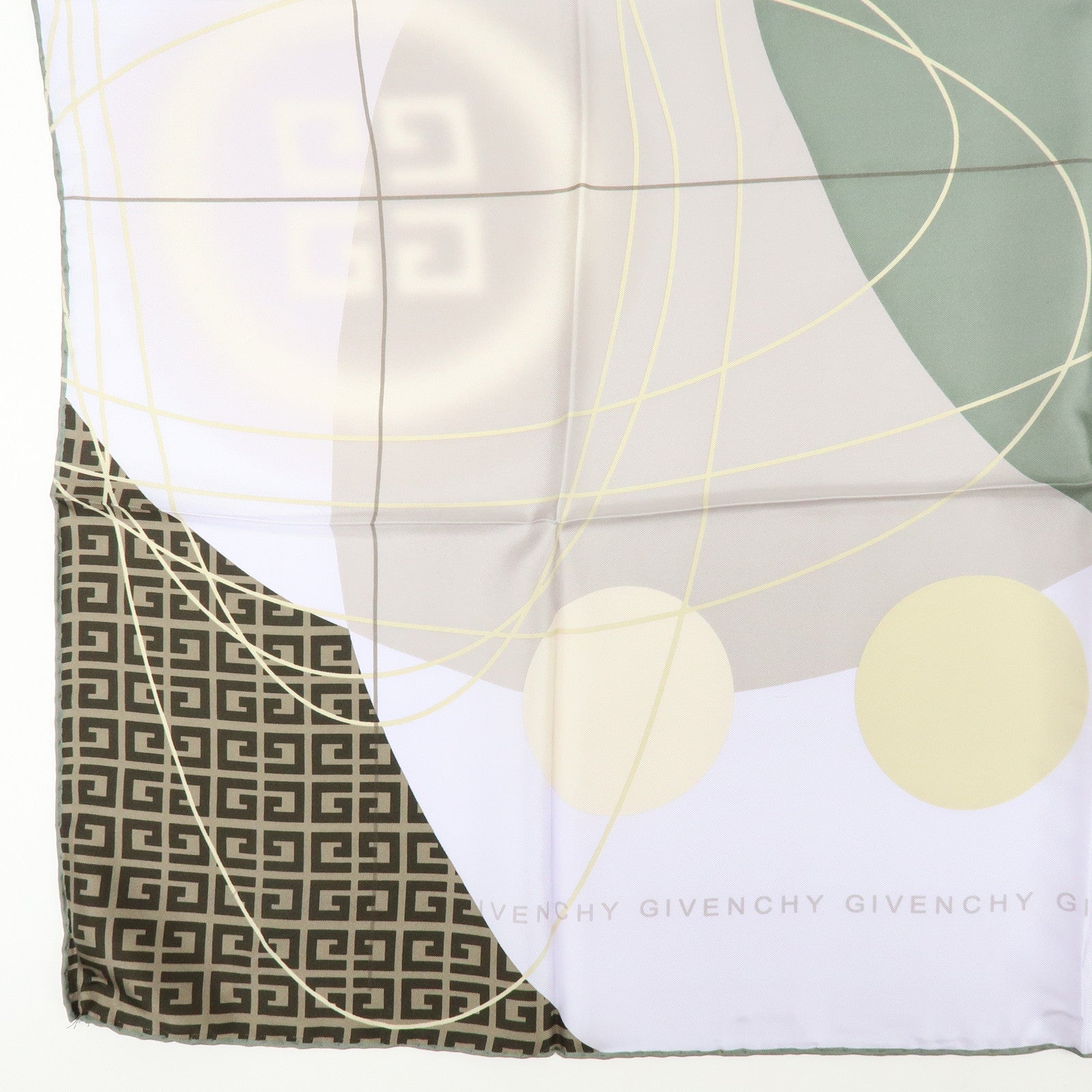 BVLGARI GIVENCHY Lot of 2 Silk 100% Scarf Black Yellow Light Purple