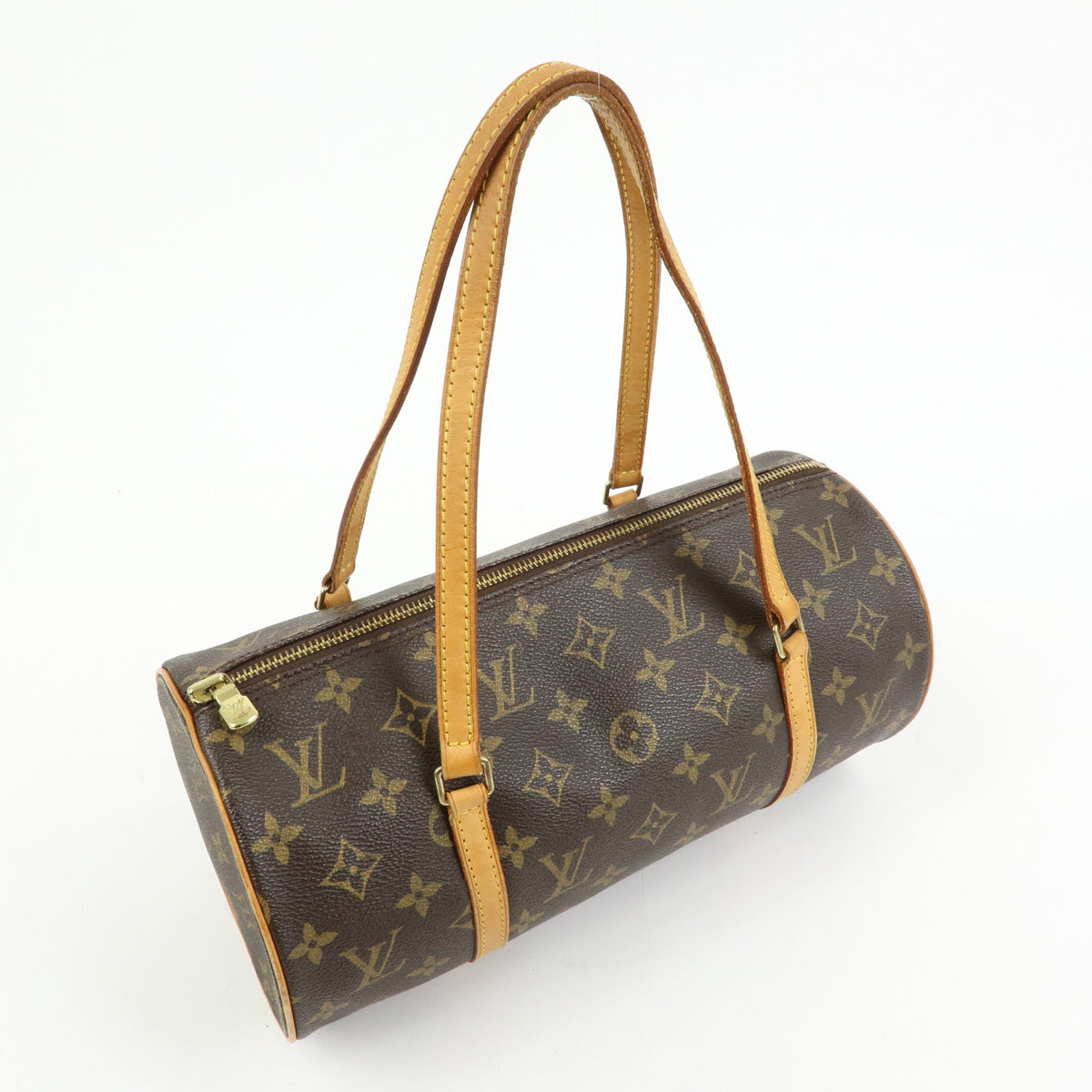 Louis Vuitton Monogram Papillon 30 Hand Bag Brown M51385