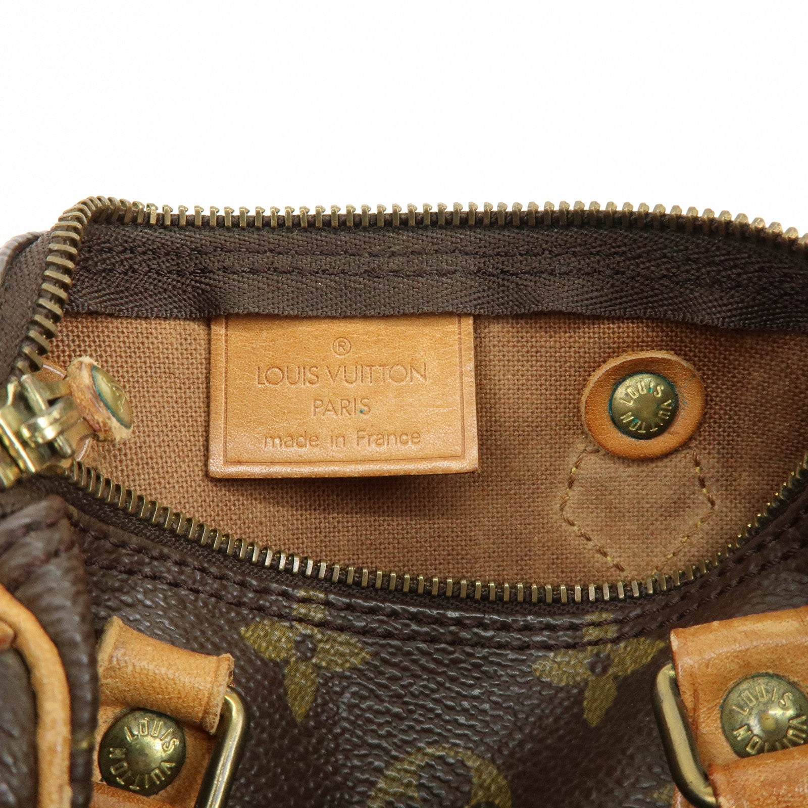 Louis Vuitton Monogram Mini Speedy Hand Bag Brown M41534 J75011 Lot